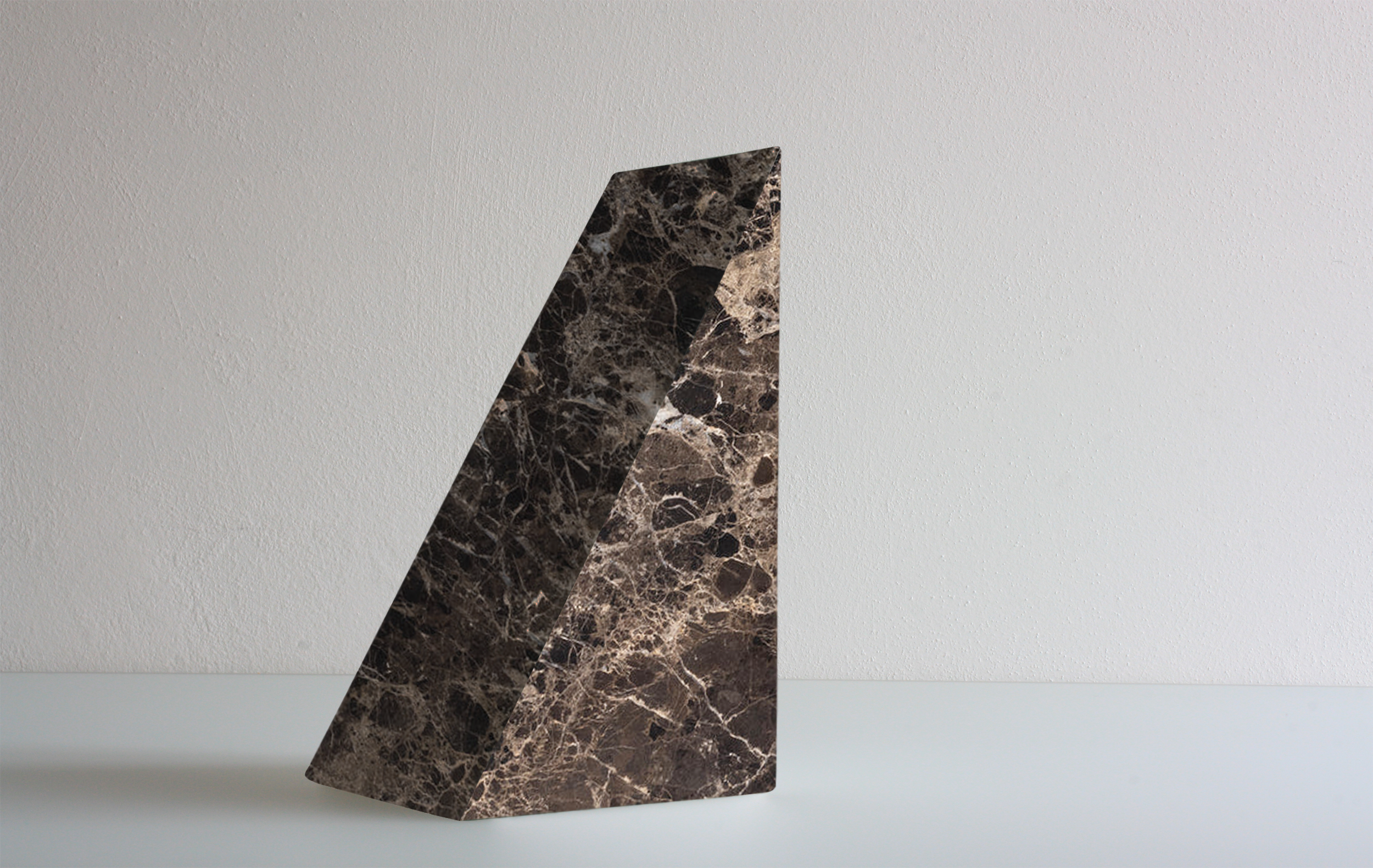 2x Bookend Emperador Stone Brown Gold