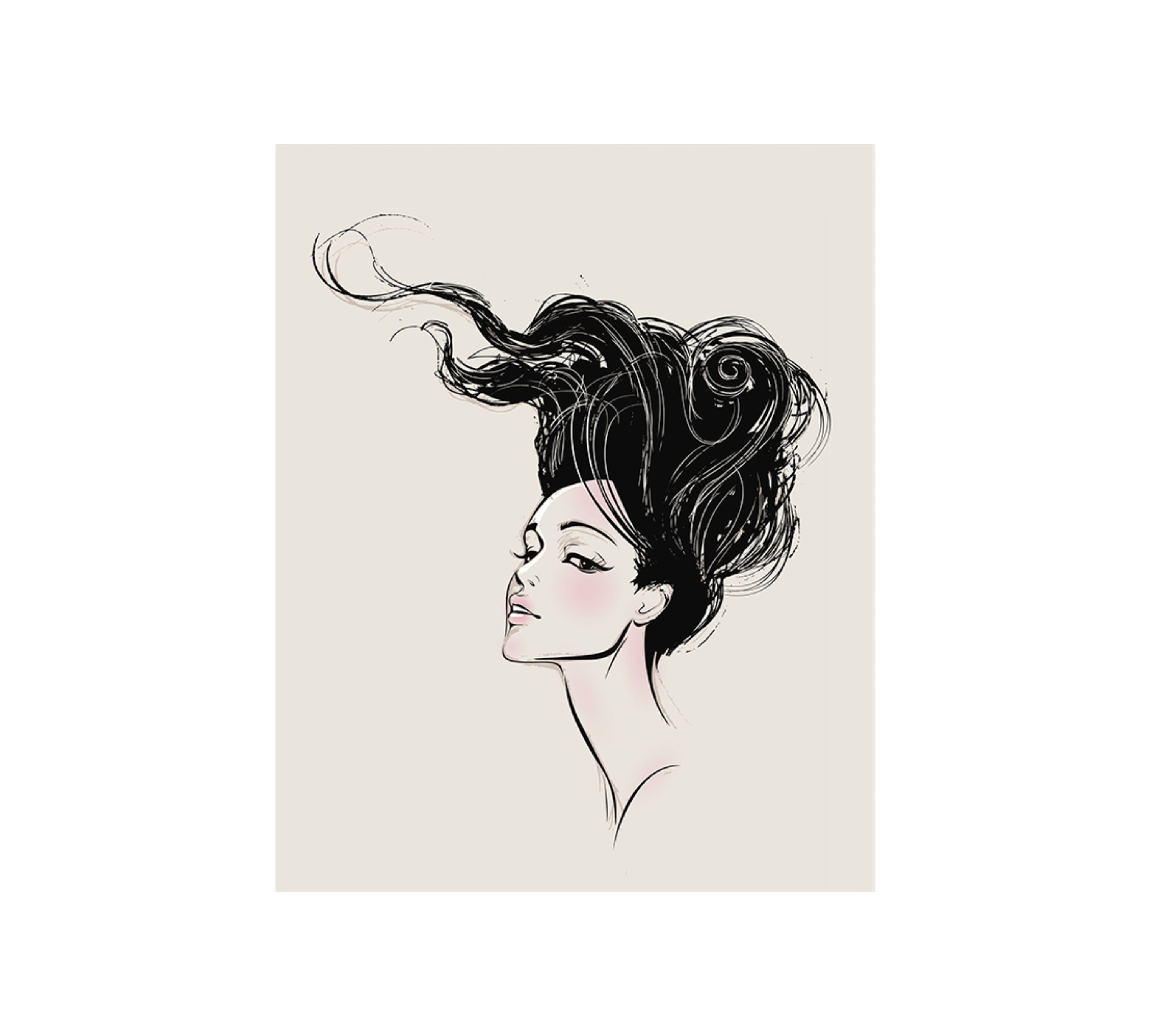 Fashion Art Print with Frame Multicolor