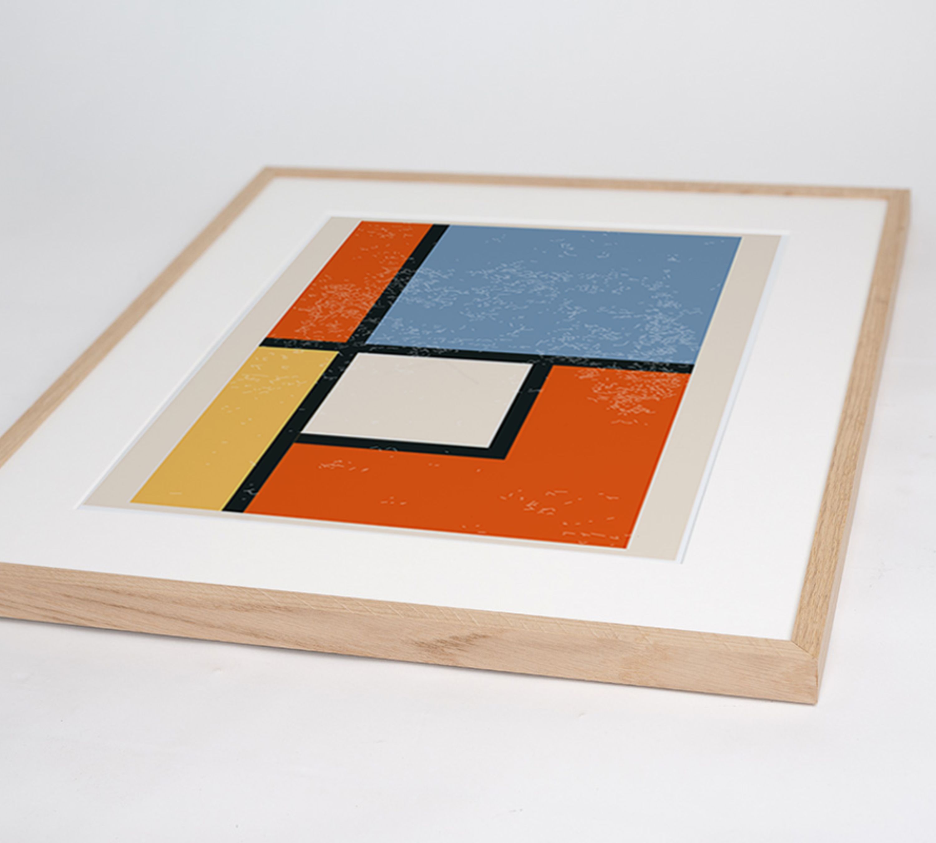 Squared Inspired By Delaunay Art print with frame