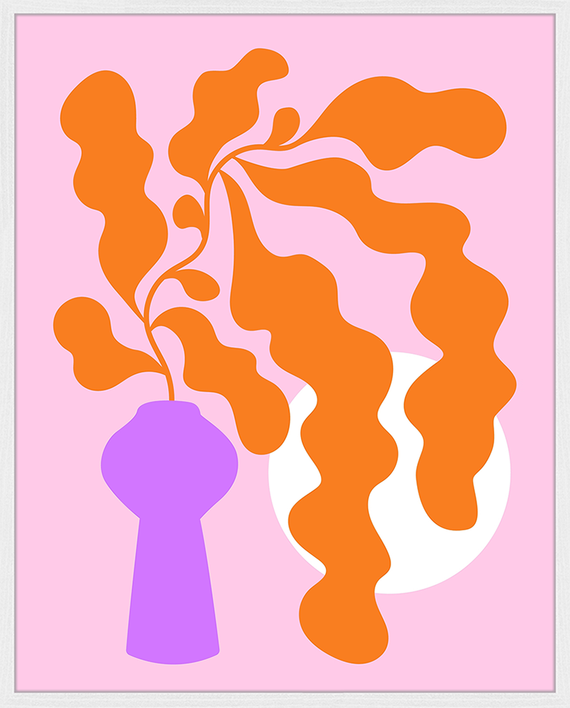 The Trendy Pot Art Print with Frame Multicolored