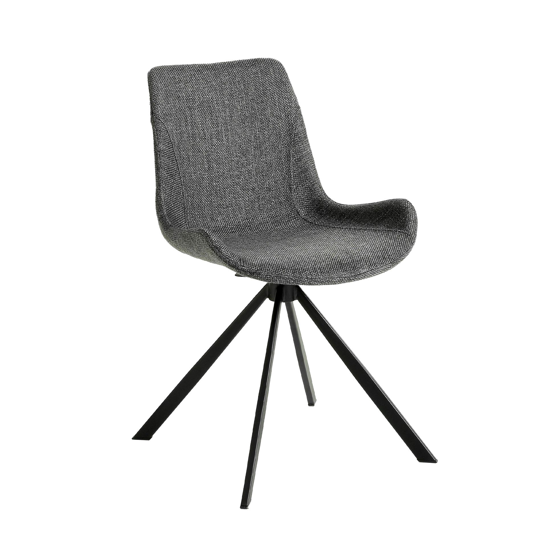 Dining chair textile dark grey