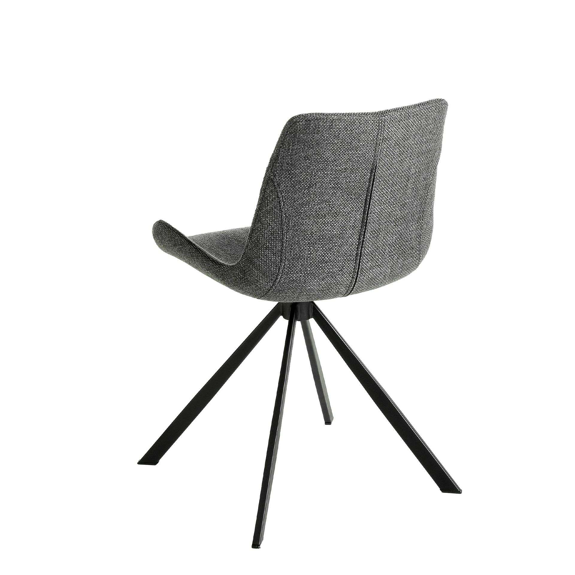 Dining chair textile dark grey
