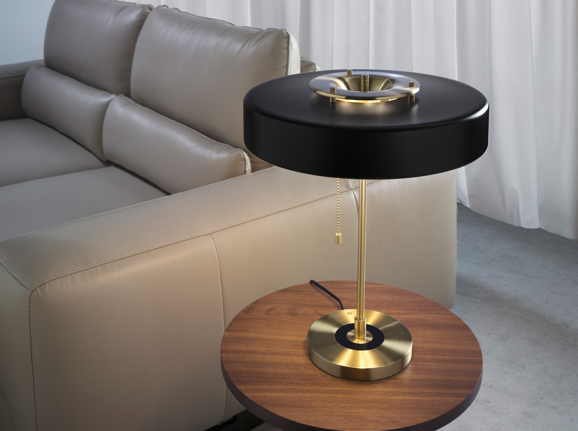 Table lampAluminumGoldBlack