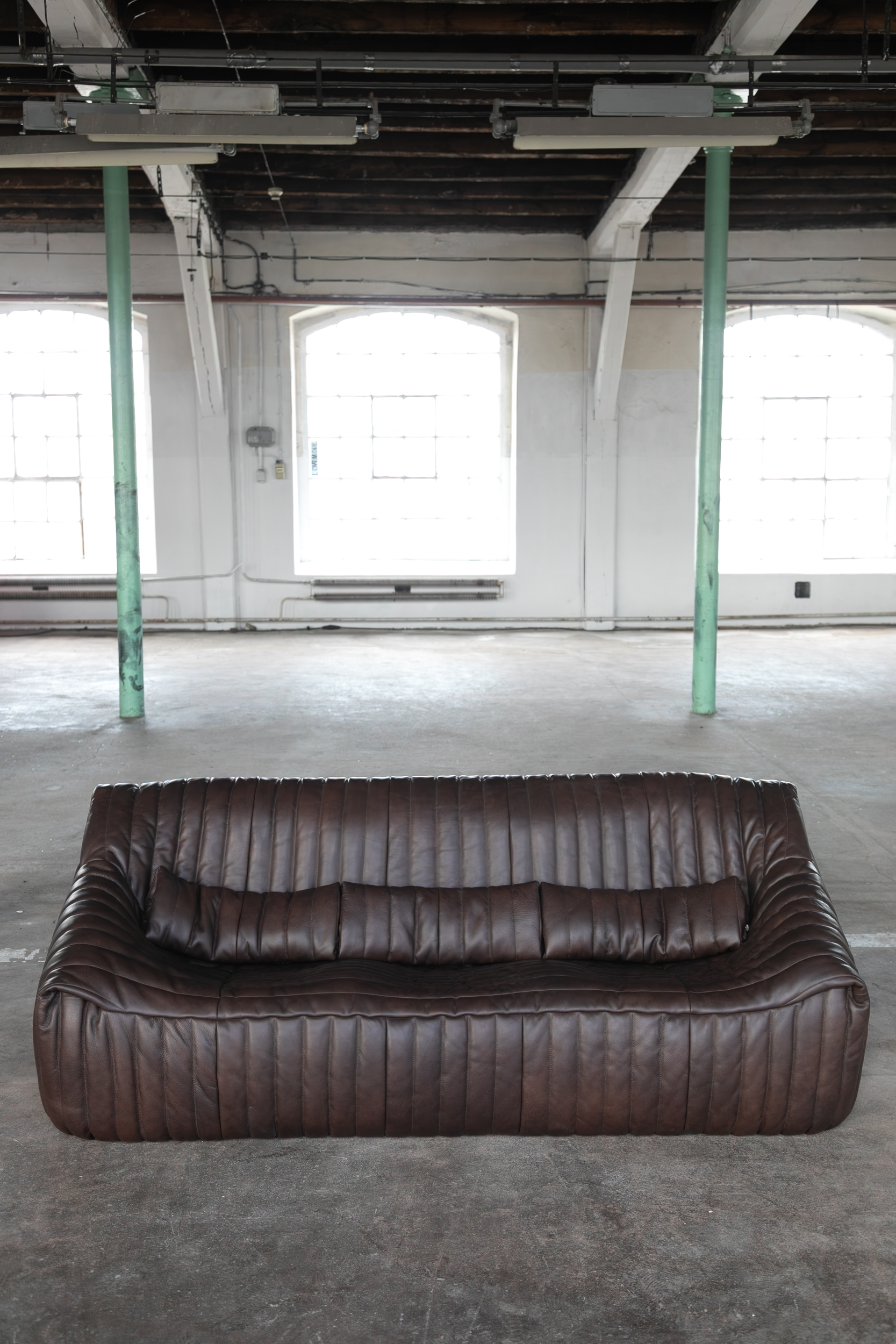 Sandra Sofa 3-Sitzer Glattleder Schokoladenbraun
