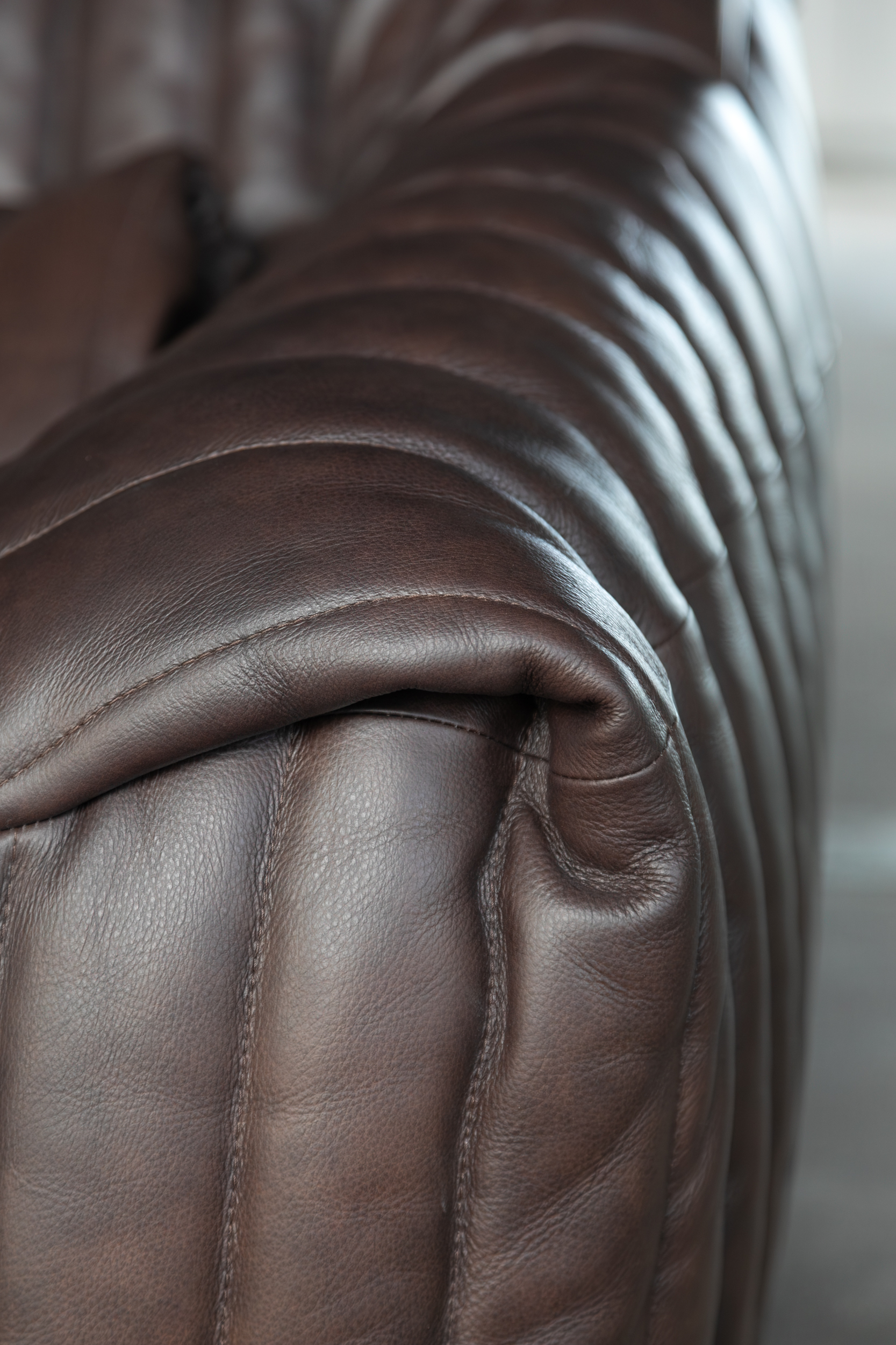 Sandra Sofa 3-Sitzer Glattleder Schokoladenbraun