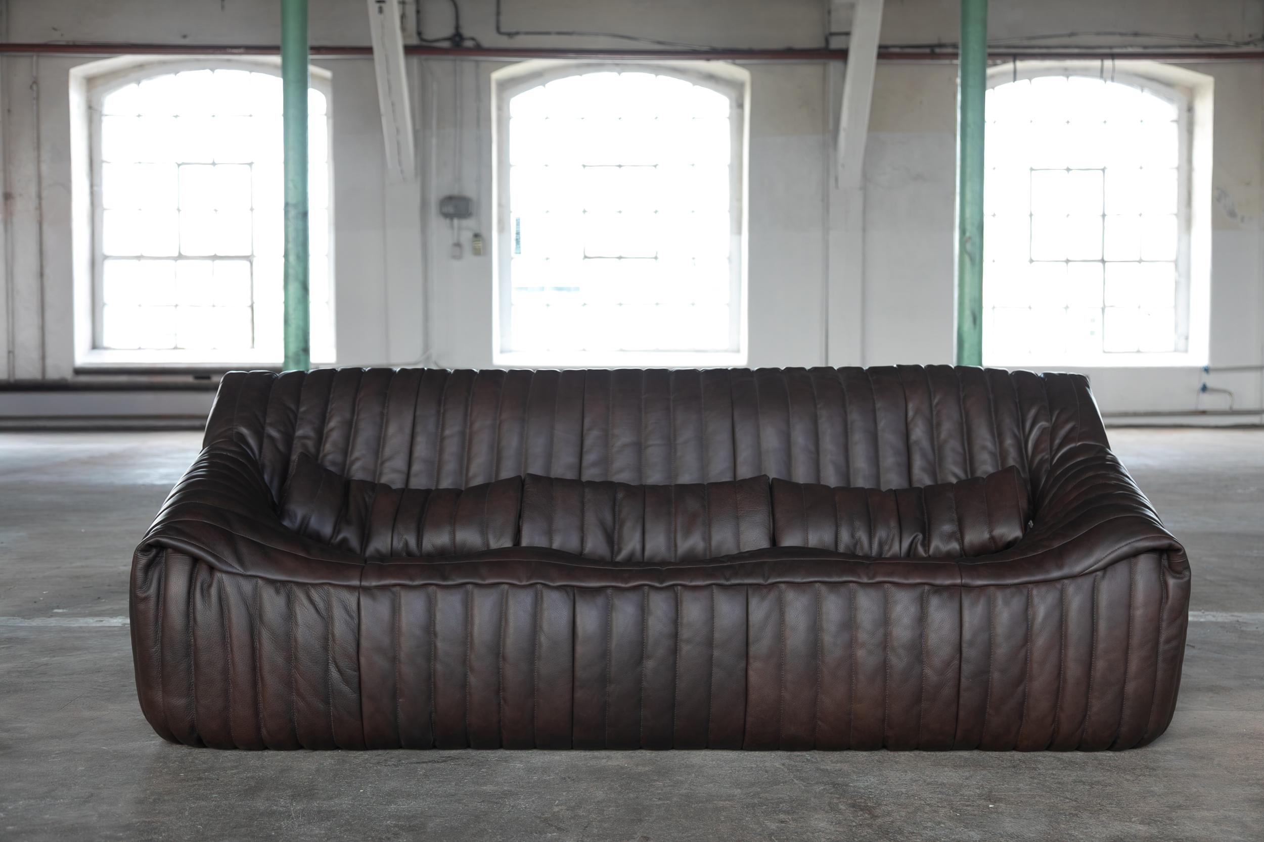 Sandra Sofa 3-Sitzer Glattleder Schokoladenbraun