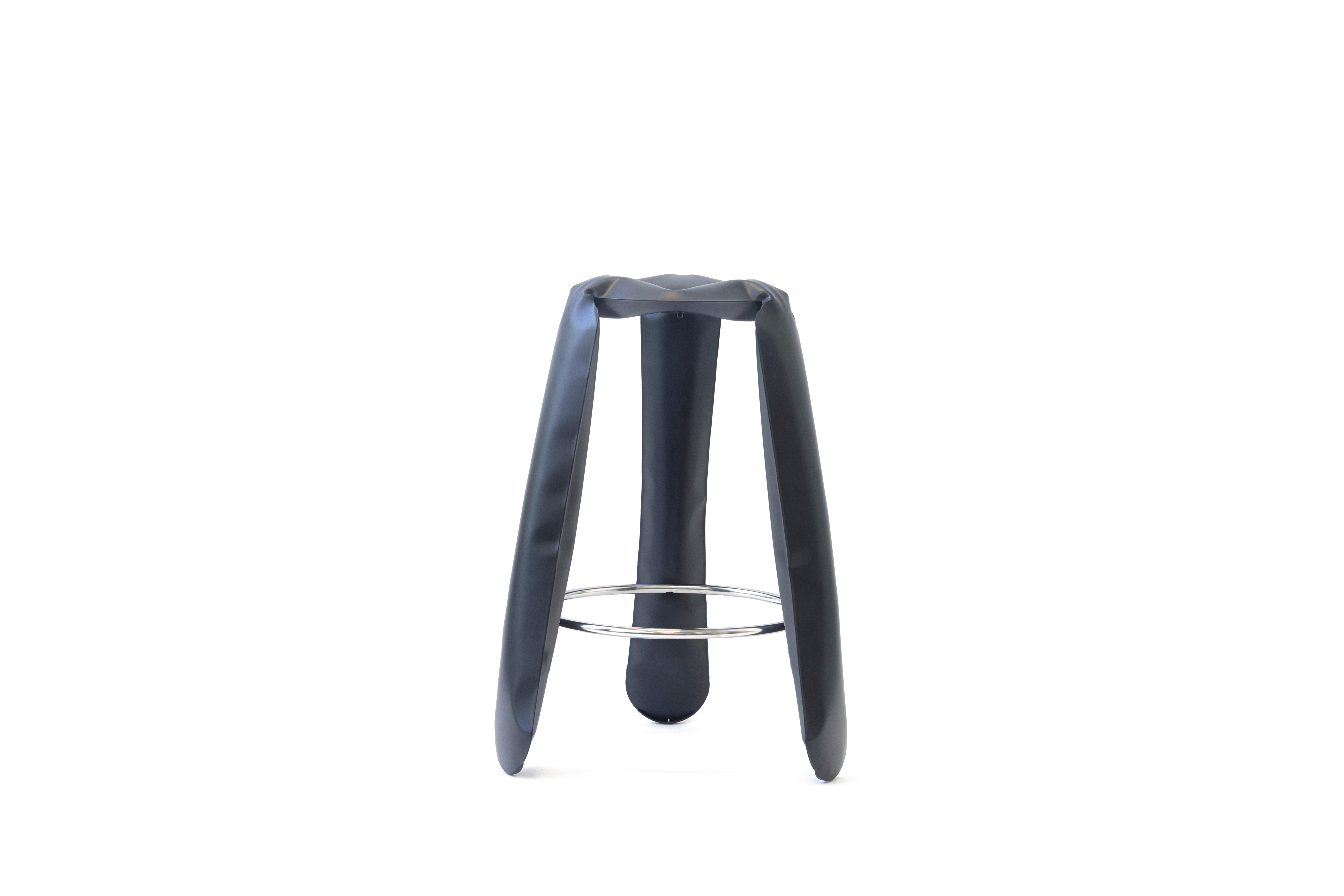 Plopp Bar Stool Steel Graphite Grey Matte