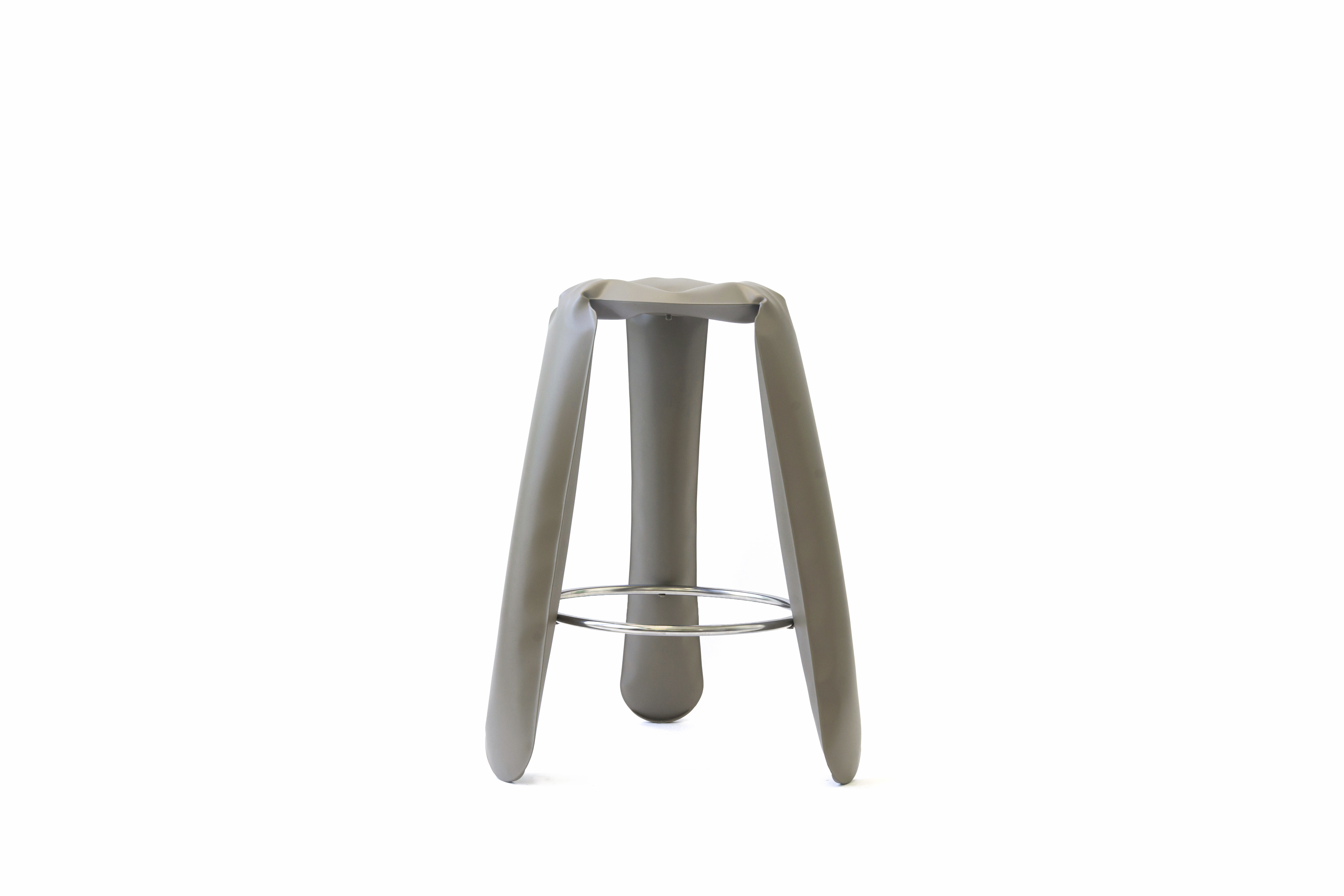 Plopp Bar stool steel Beige Matt