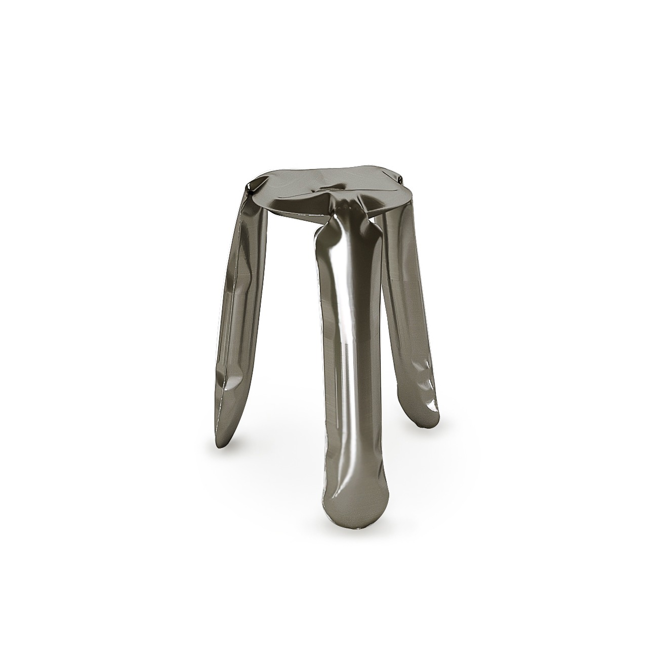 Plopp Stool Steel Raw Painted