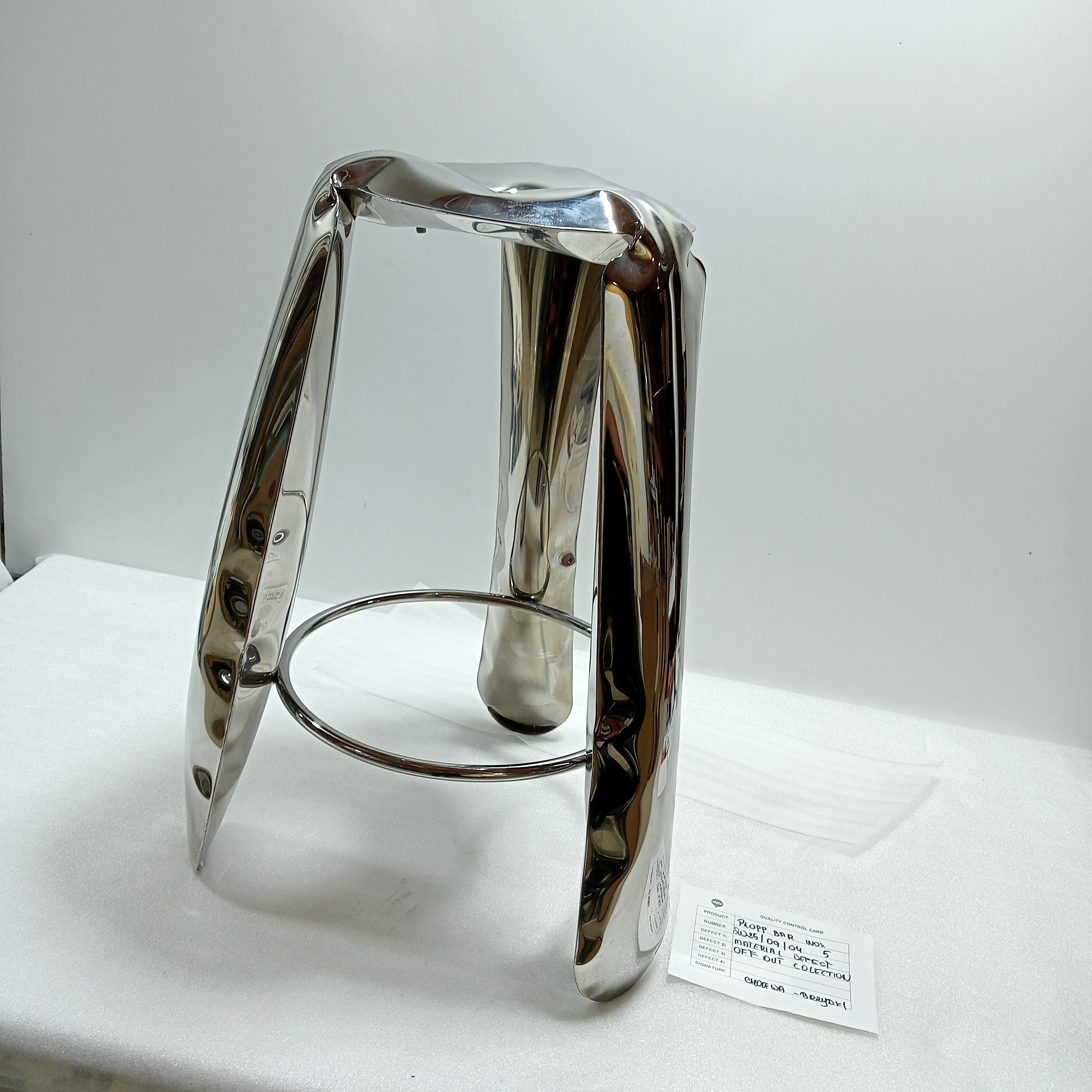 Plopp Barhocker Edelstahl Inox