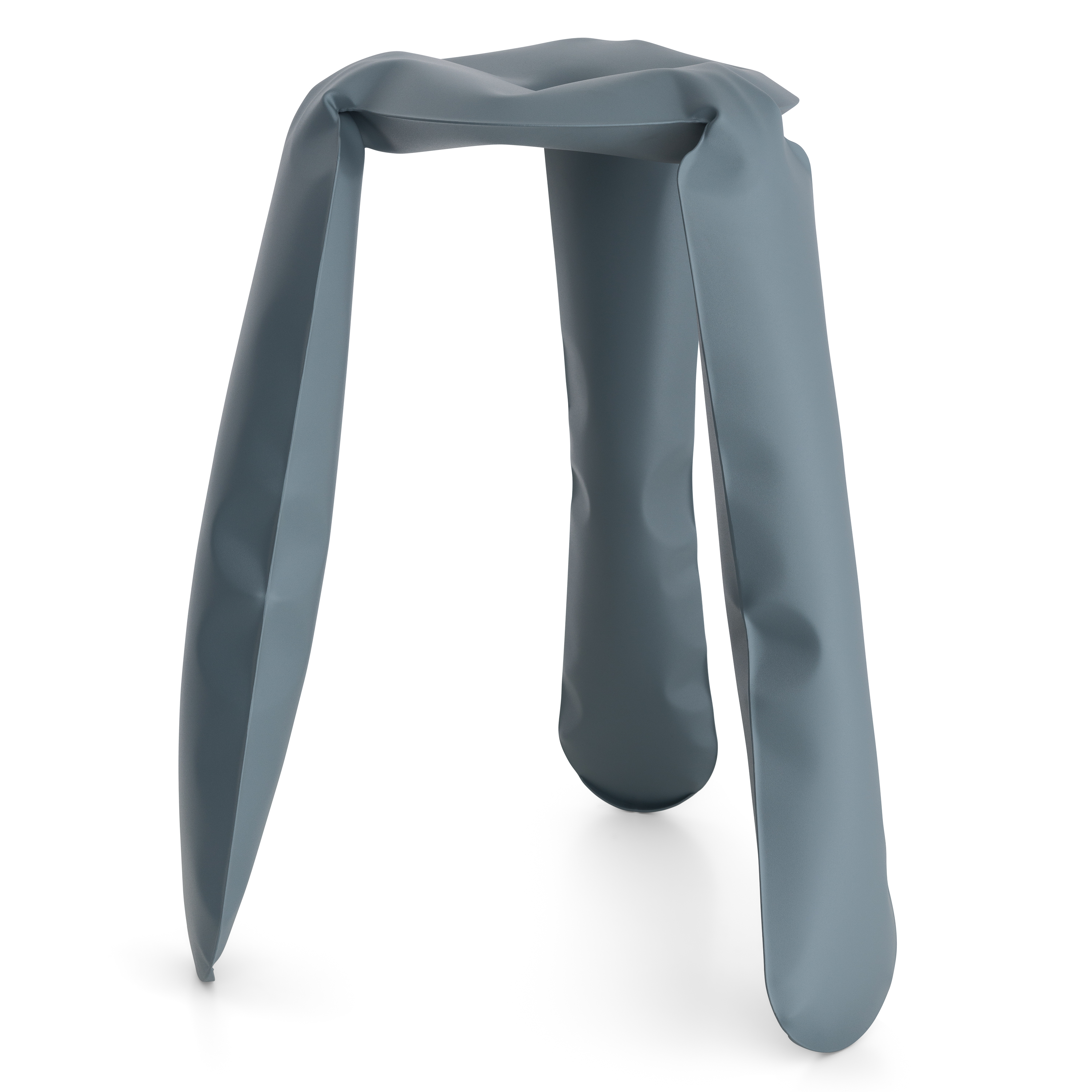 Plopp Küchenhocker Stahl Blau Grau Matt