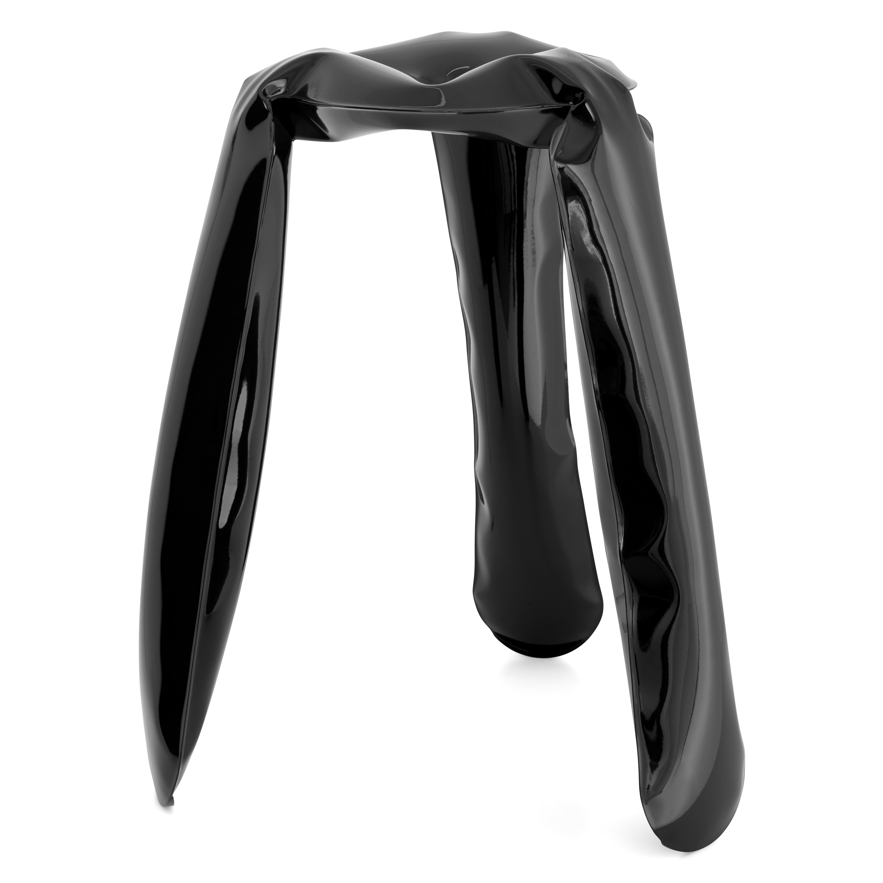 Plopp Kitchen Stool Steel Black Gloss