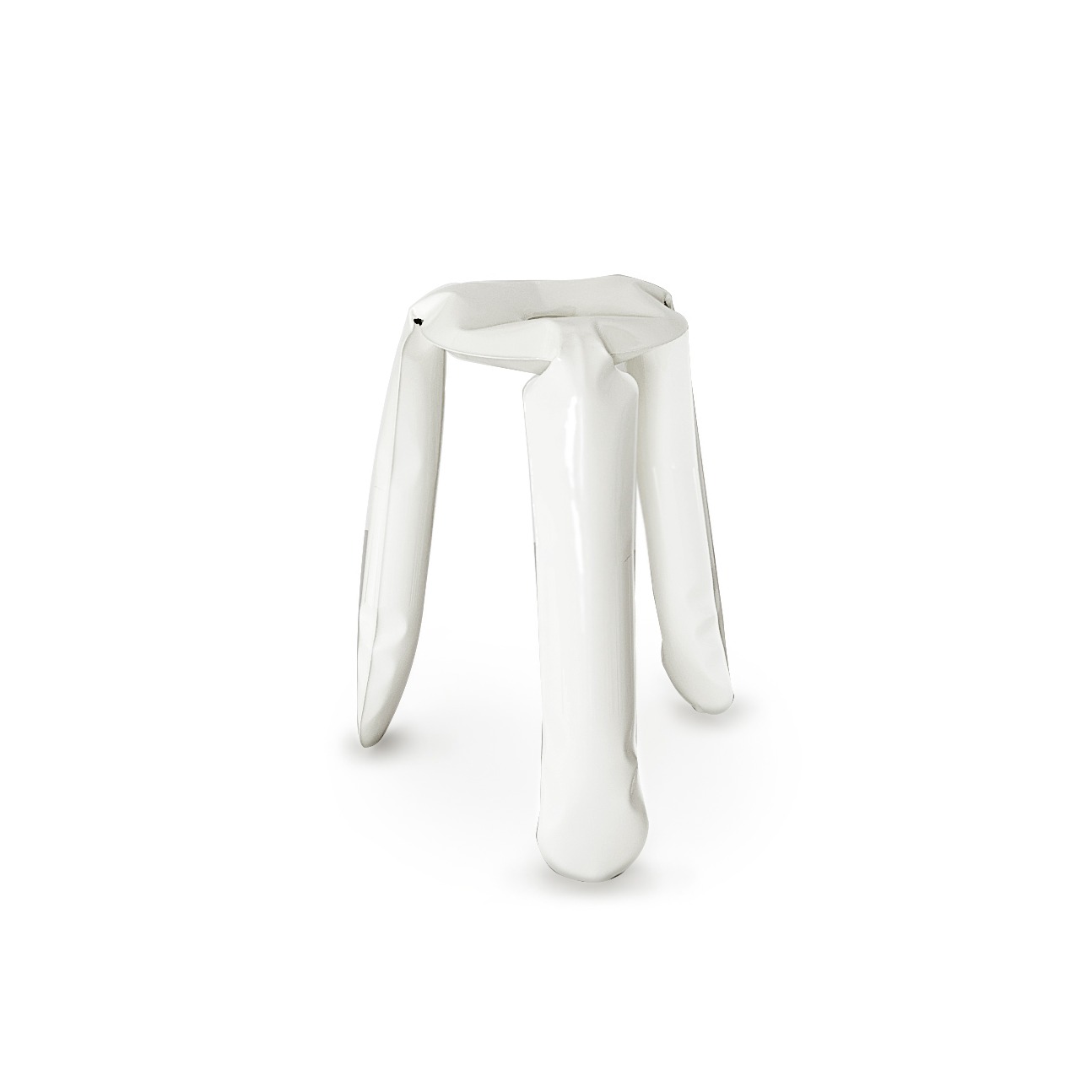 Plopp Kitchen stool Steel White Glossy