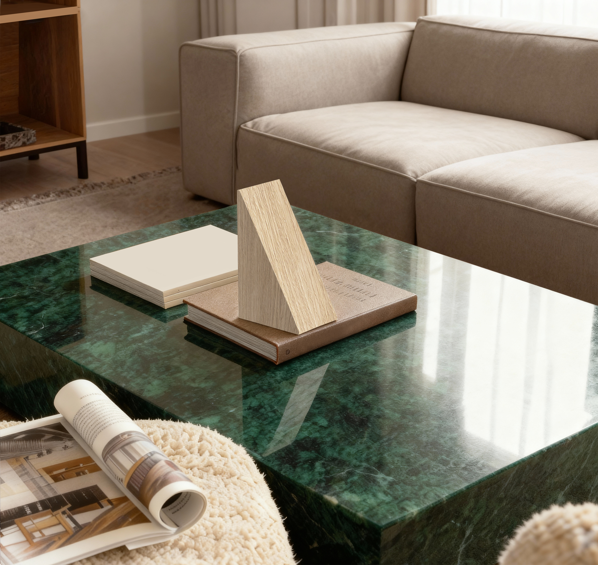 Single bookend oak brown