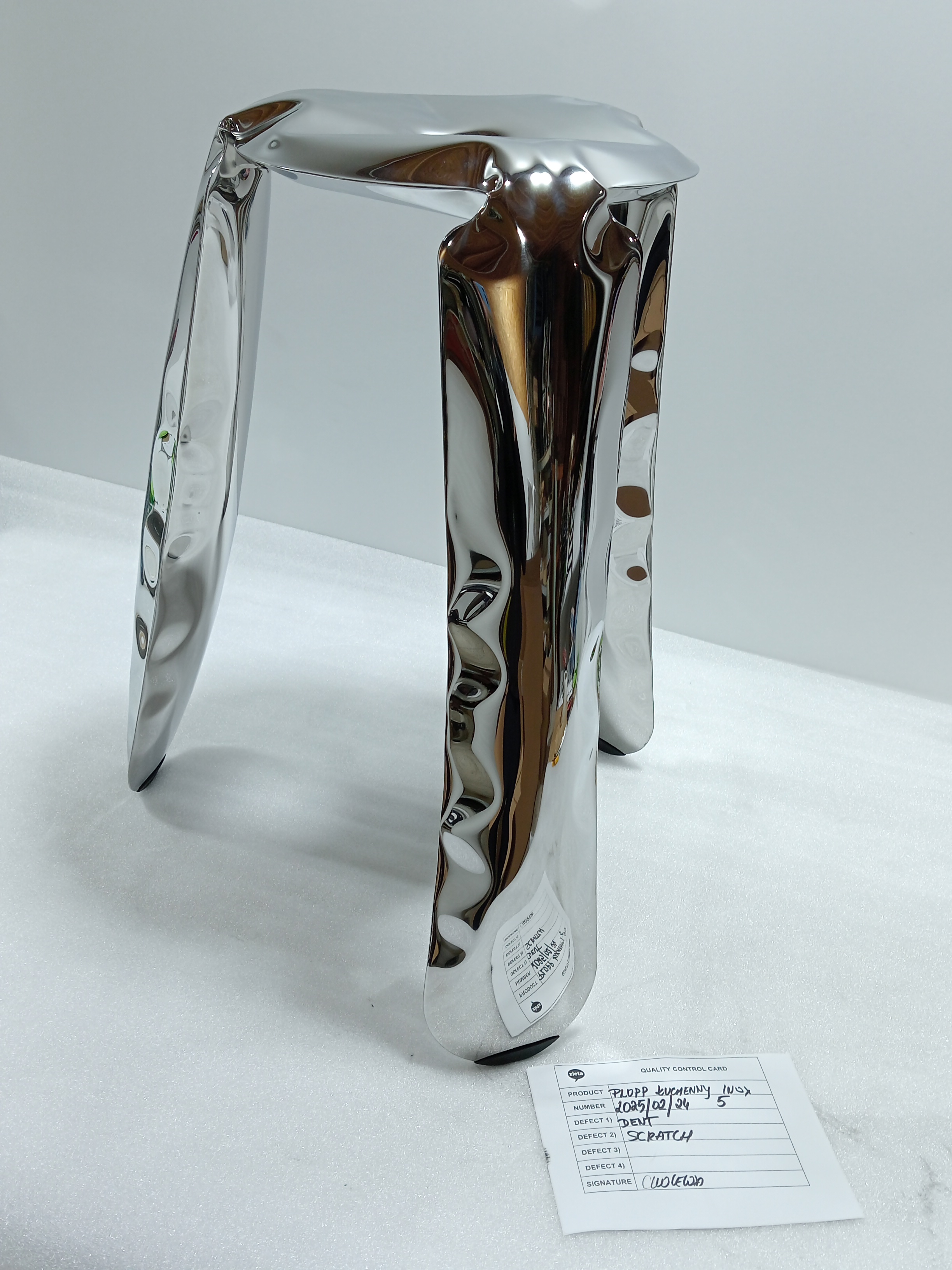 Plopp Kitchen stool Stainless steel Inox