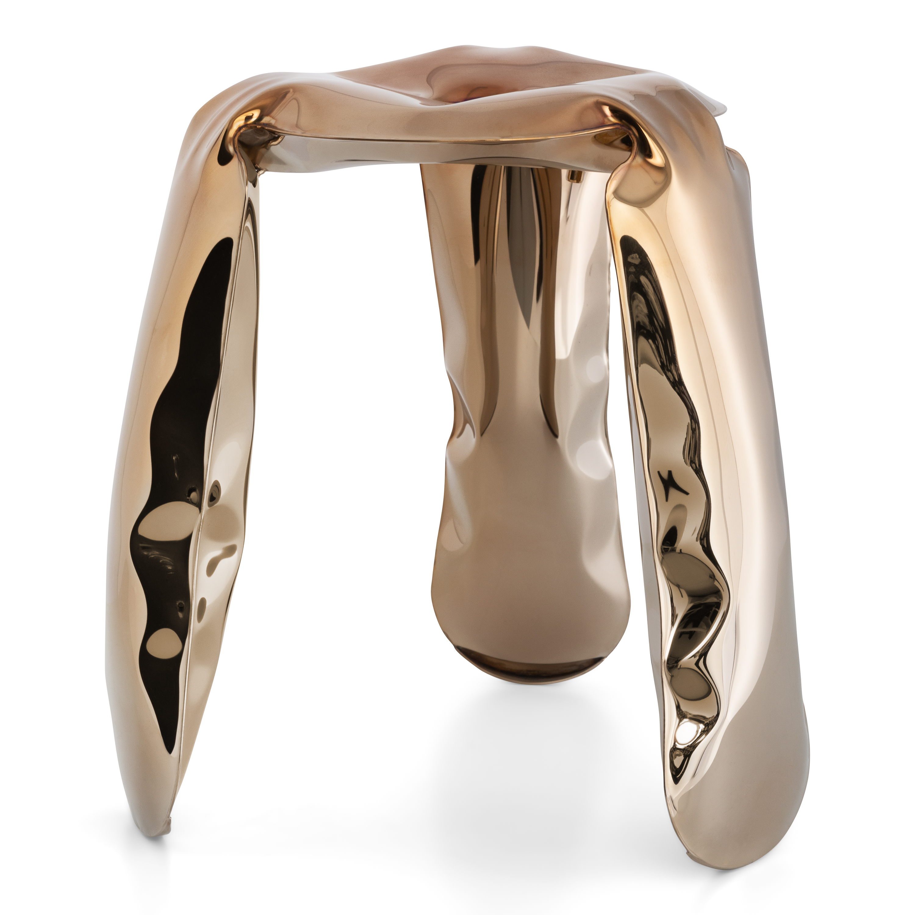 Plopp Mini Stool Stainless Steel Gold Heat