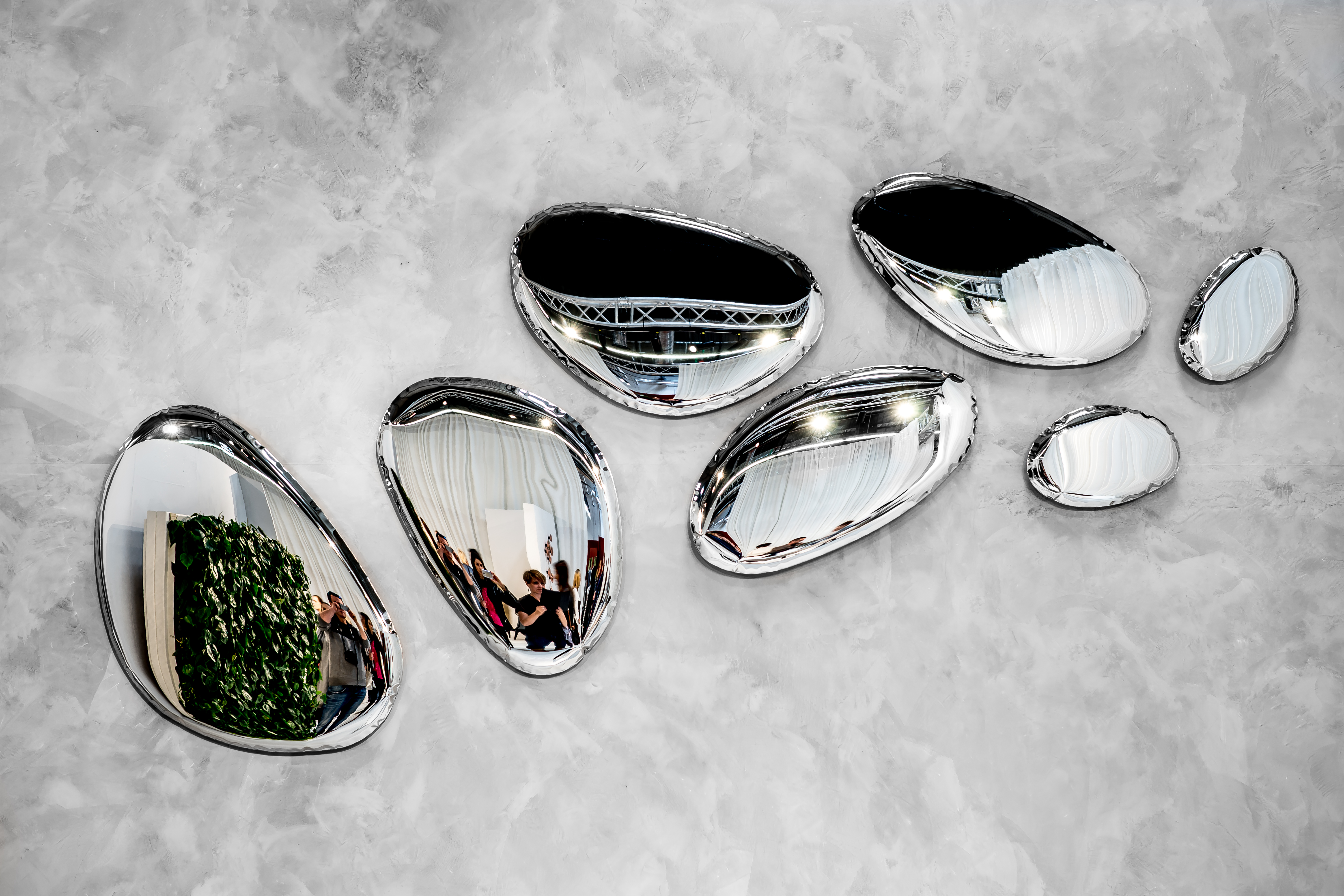 Table Mirror O2 Stainless Steel Polished Silver