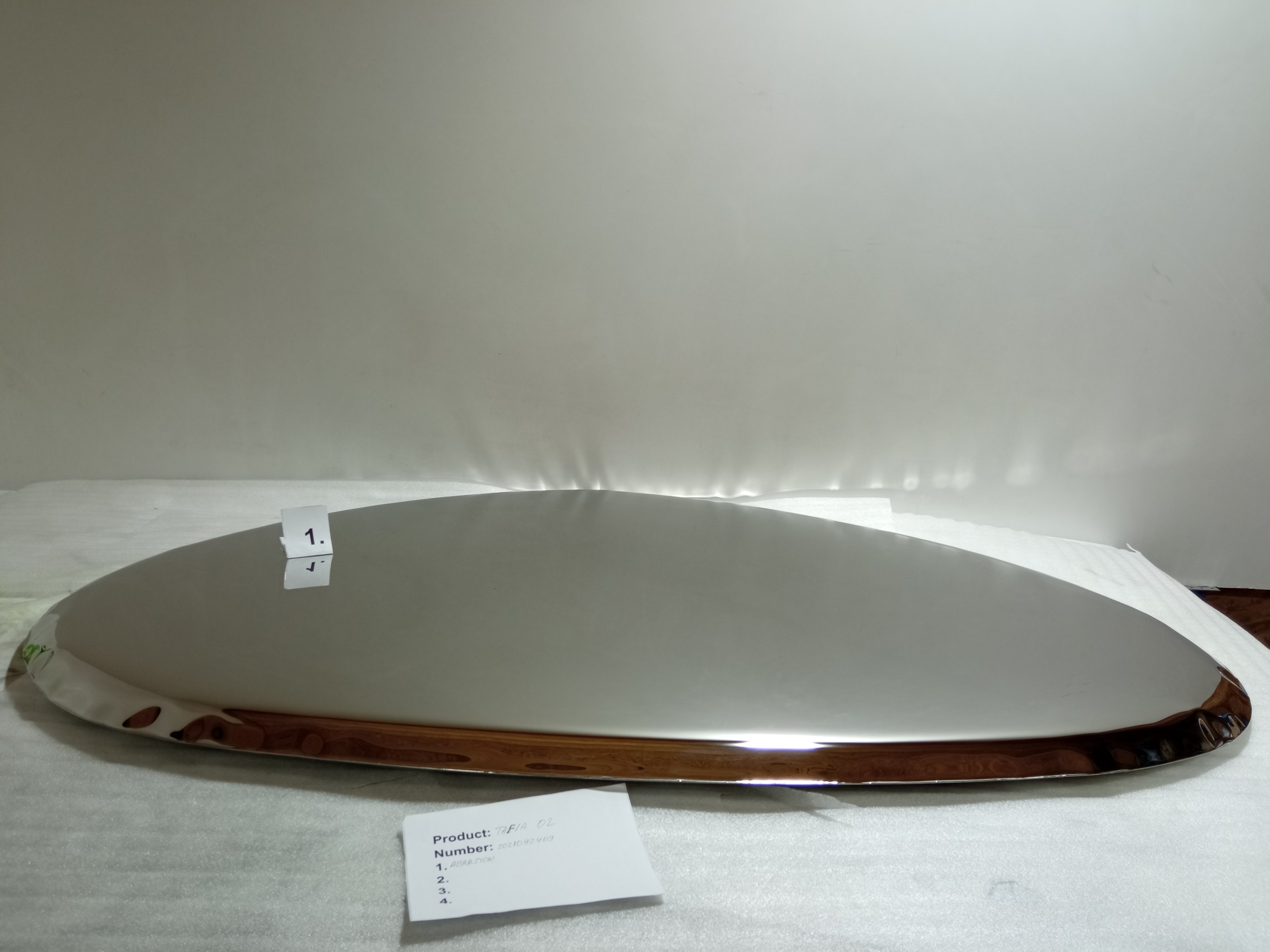 Table Mirror O2 Stainless Steel Polished Silver