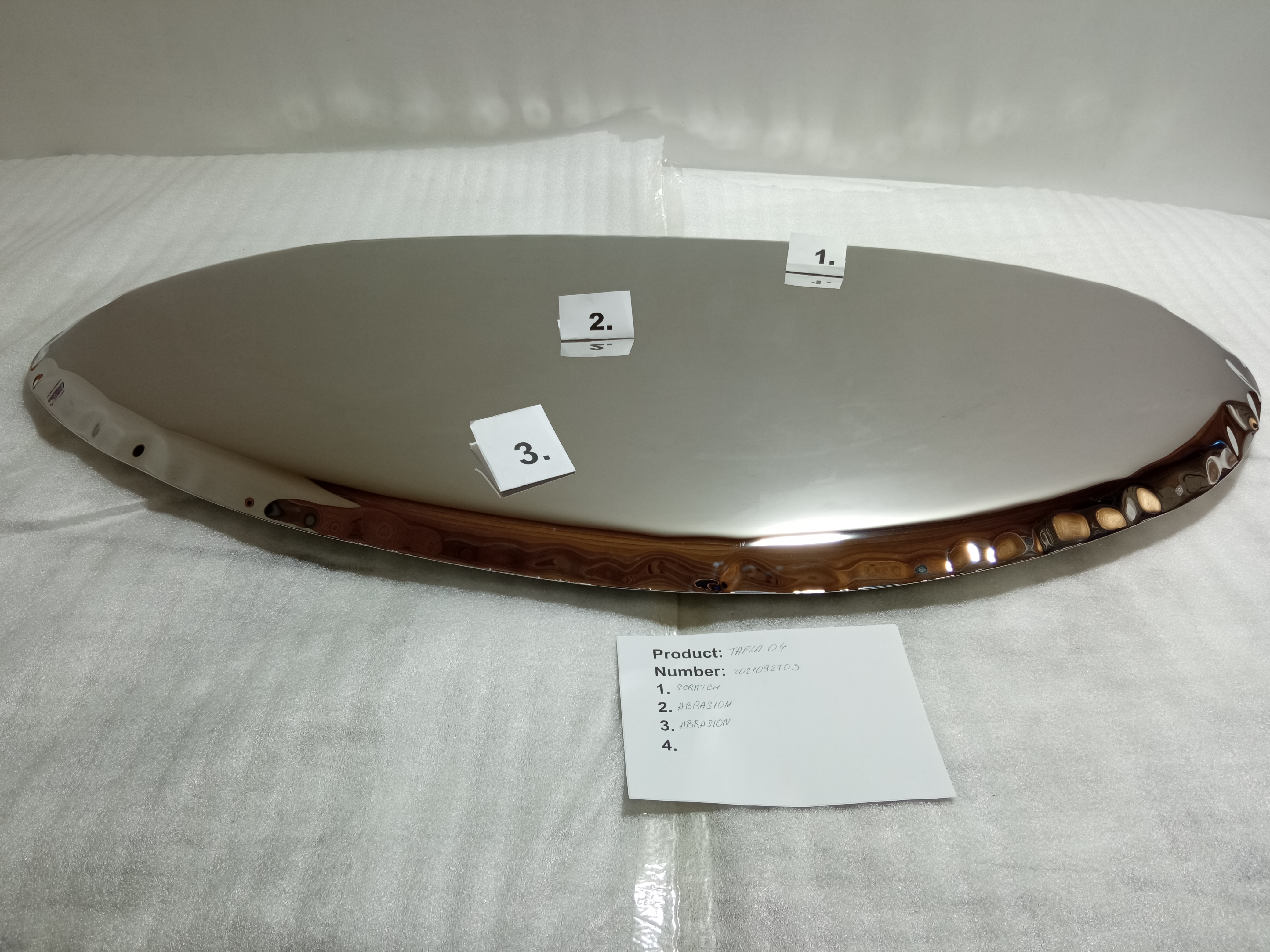 Table Mirror O4 Stainless Steel Polished Silver