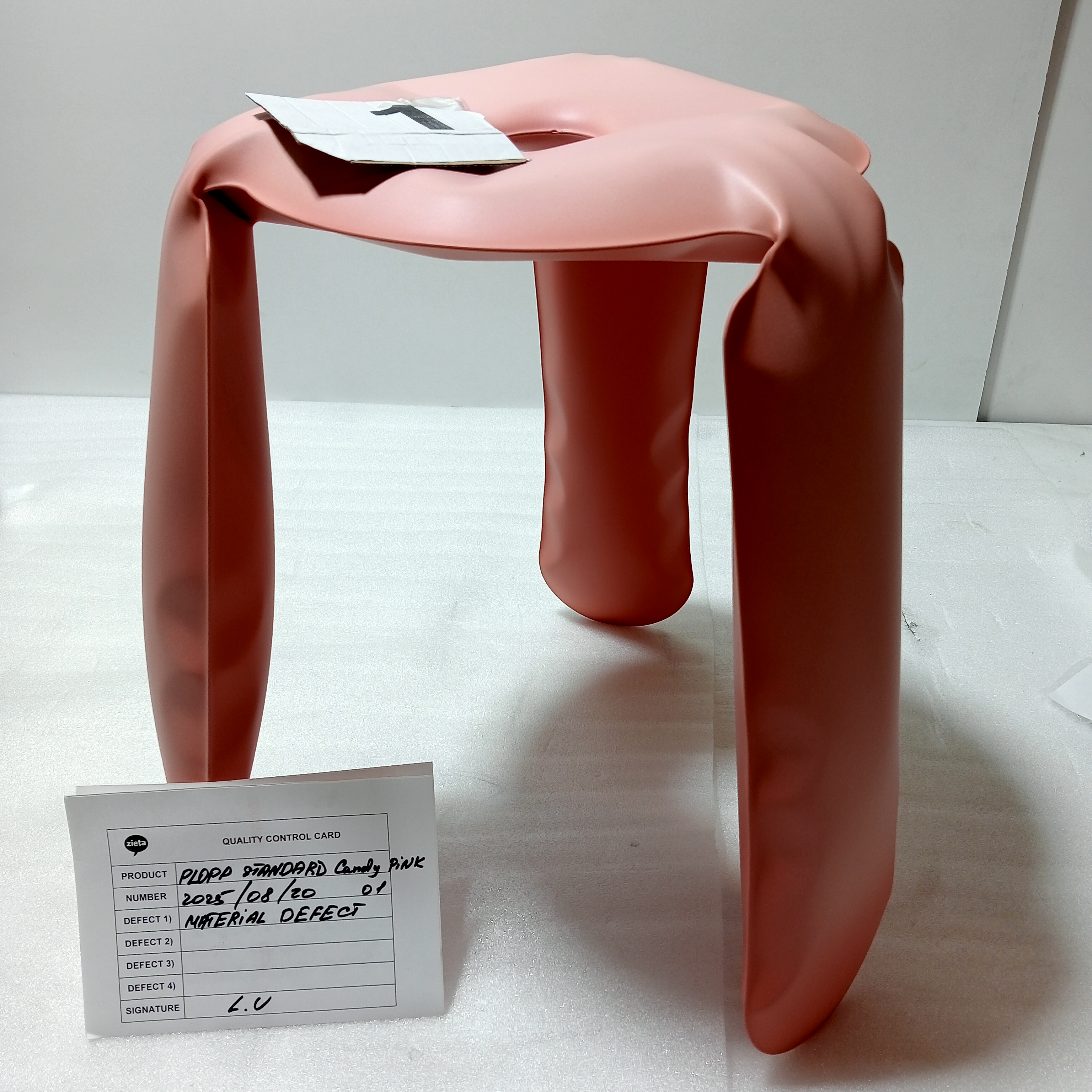 Plopp Standard Stool Steel Cotton Candy Pink Matt