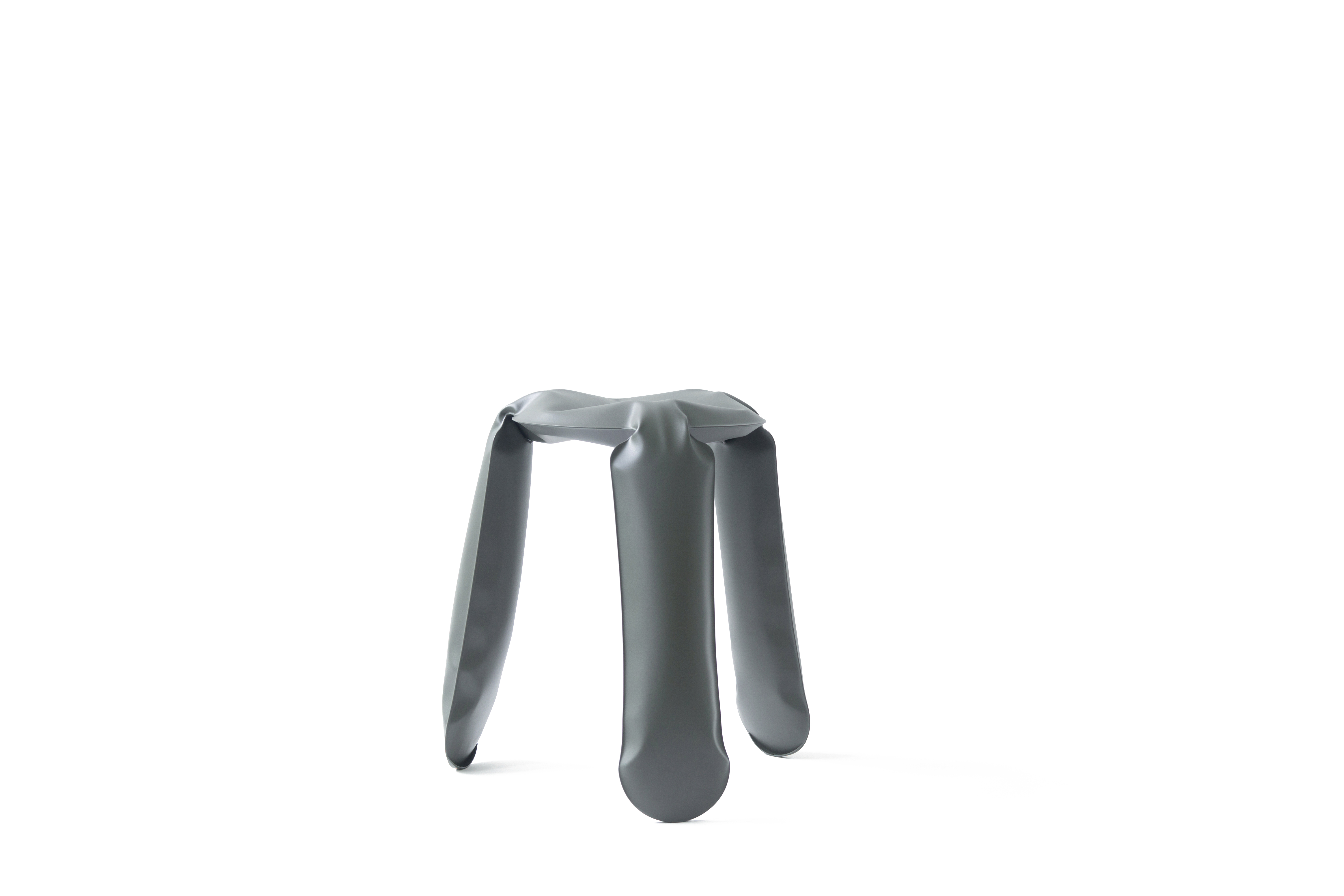 Plopp Standard stool steel Umbra gray matte
