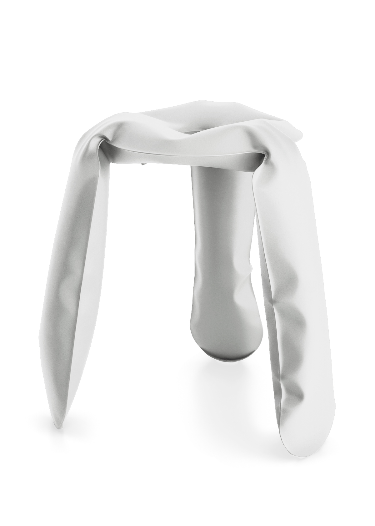 Plopp Standard Sgabello Alluminio Bianco Opaco