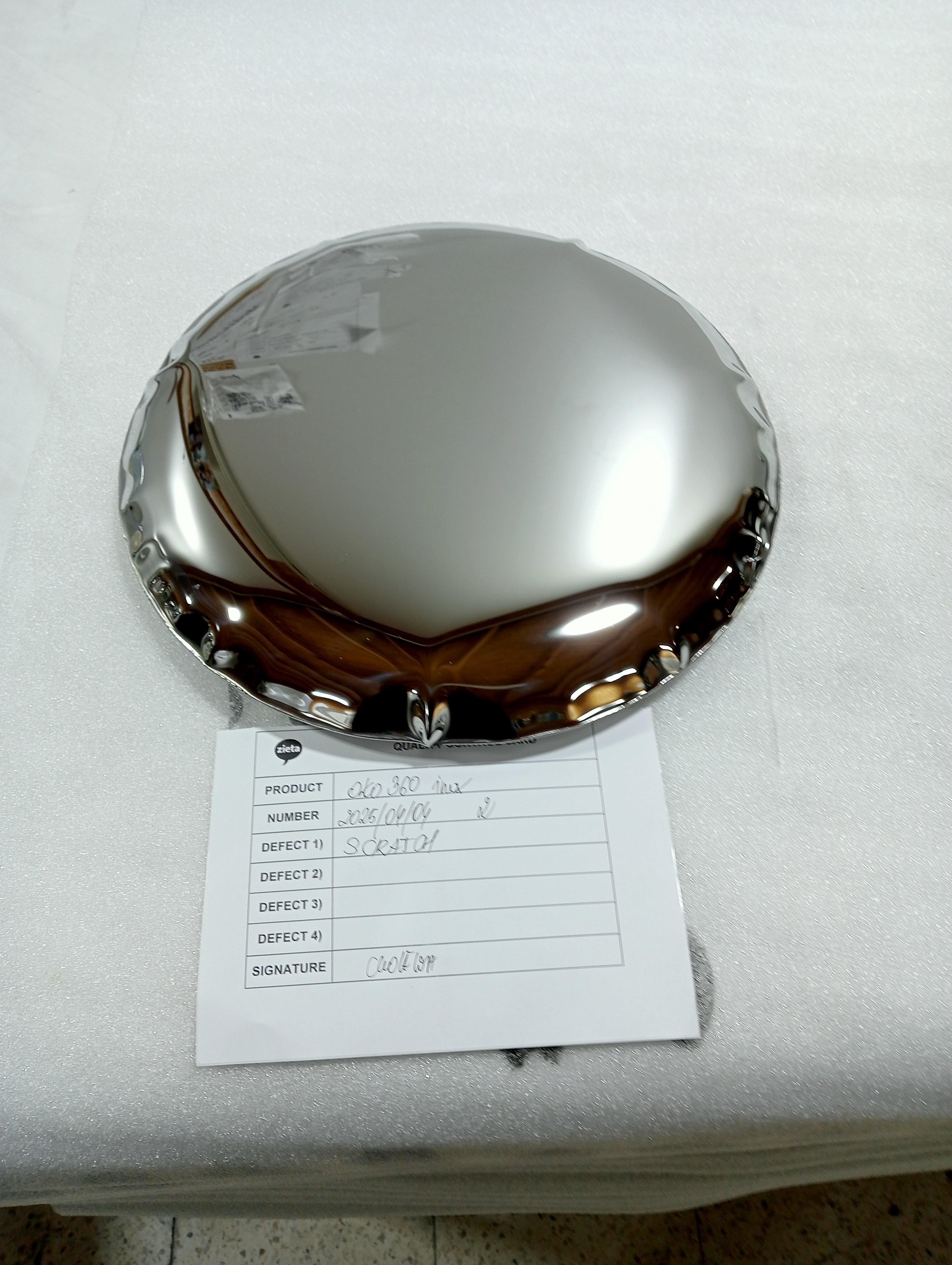 OKO Specchio 360 Inox Lucidato Acciaio Inox Argento