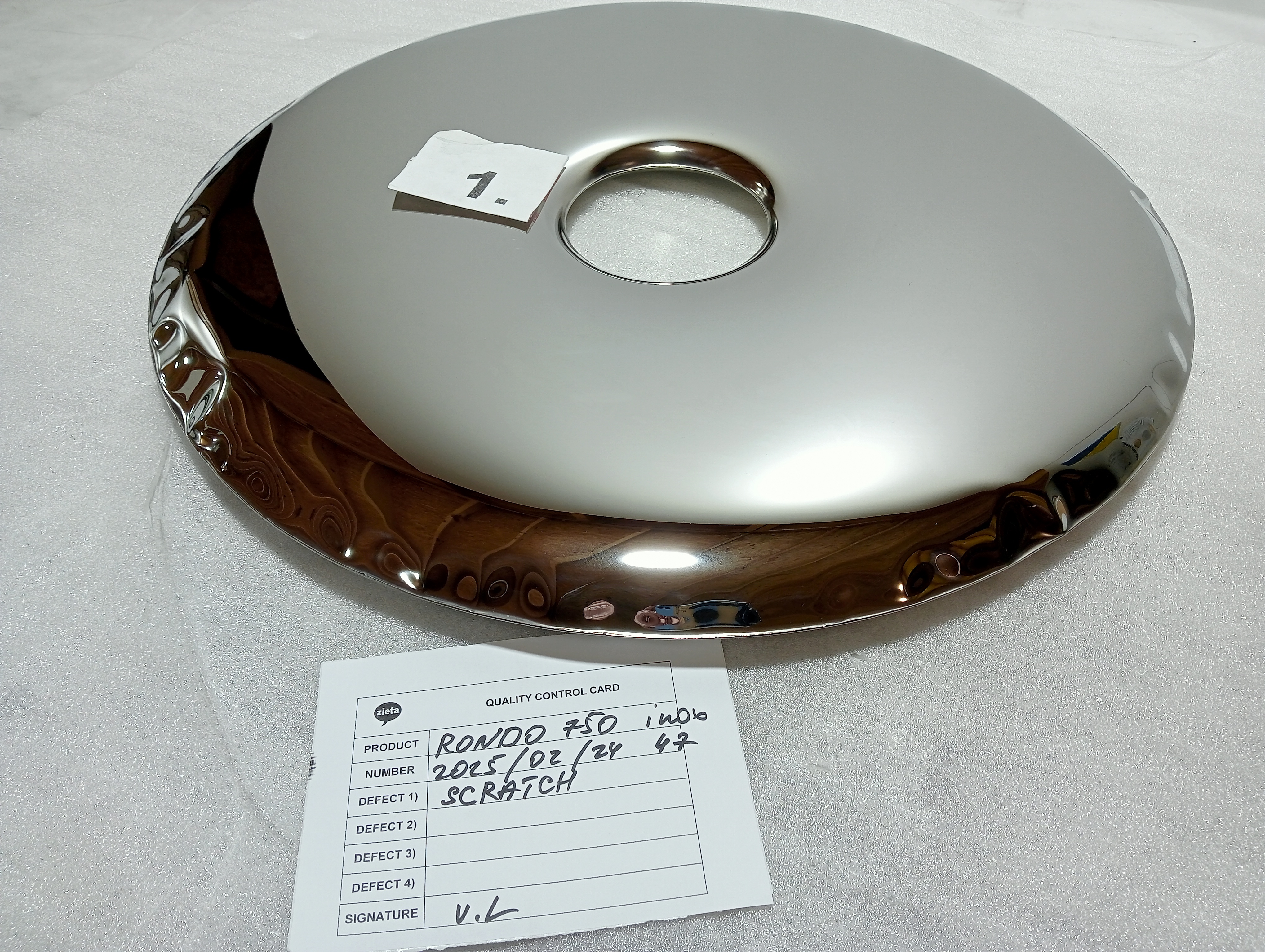 Rondo Mirror 750 Stainless Steel Inox Polished Silver