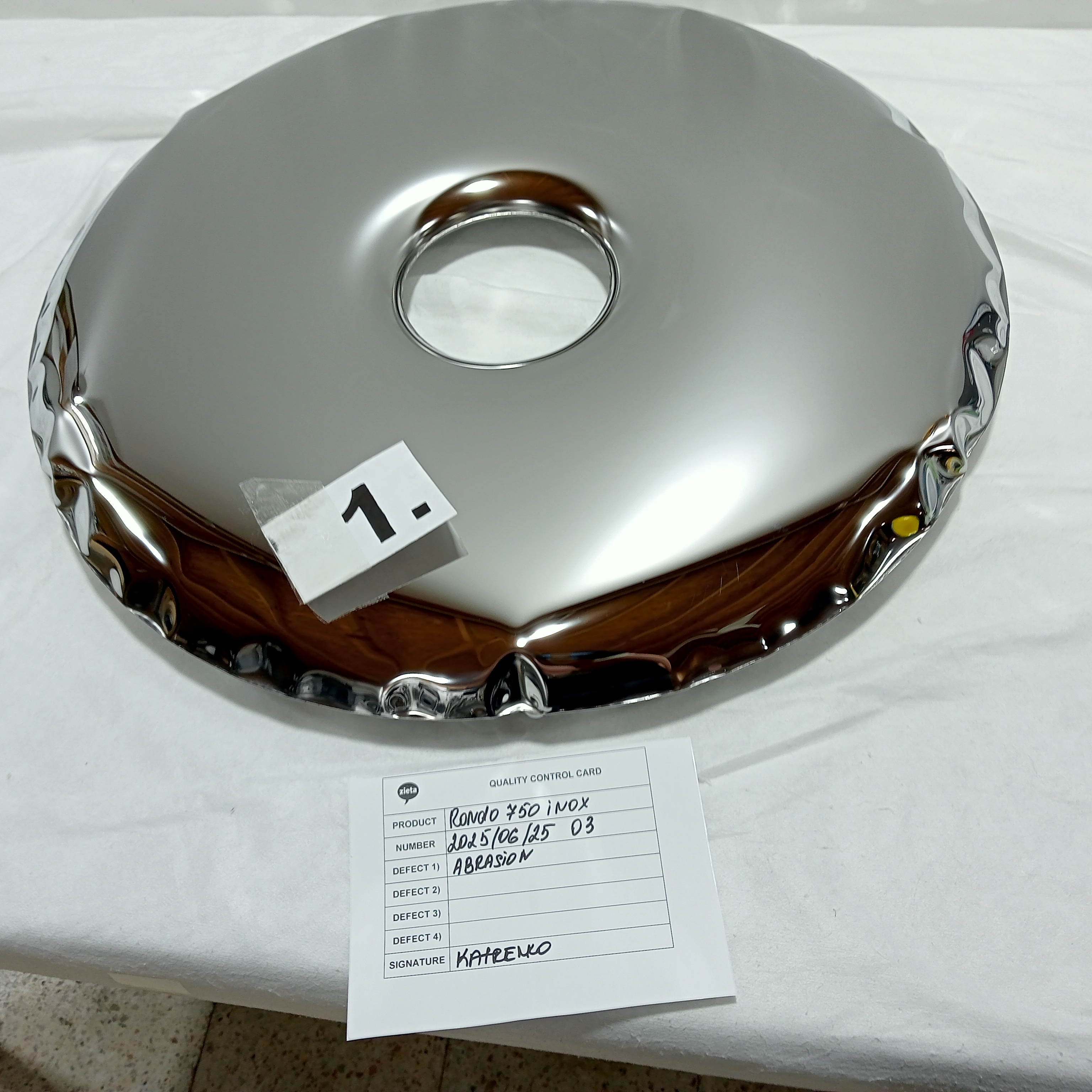 Rondo Mirror 750 Stainless Steel Inox Polished Silver