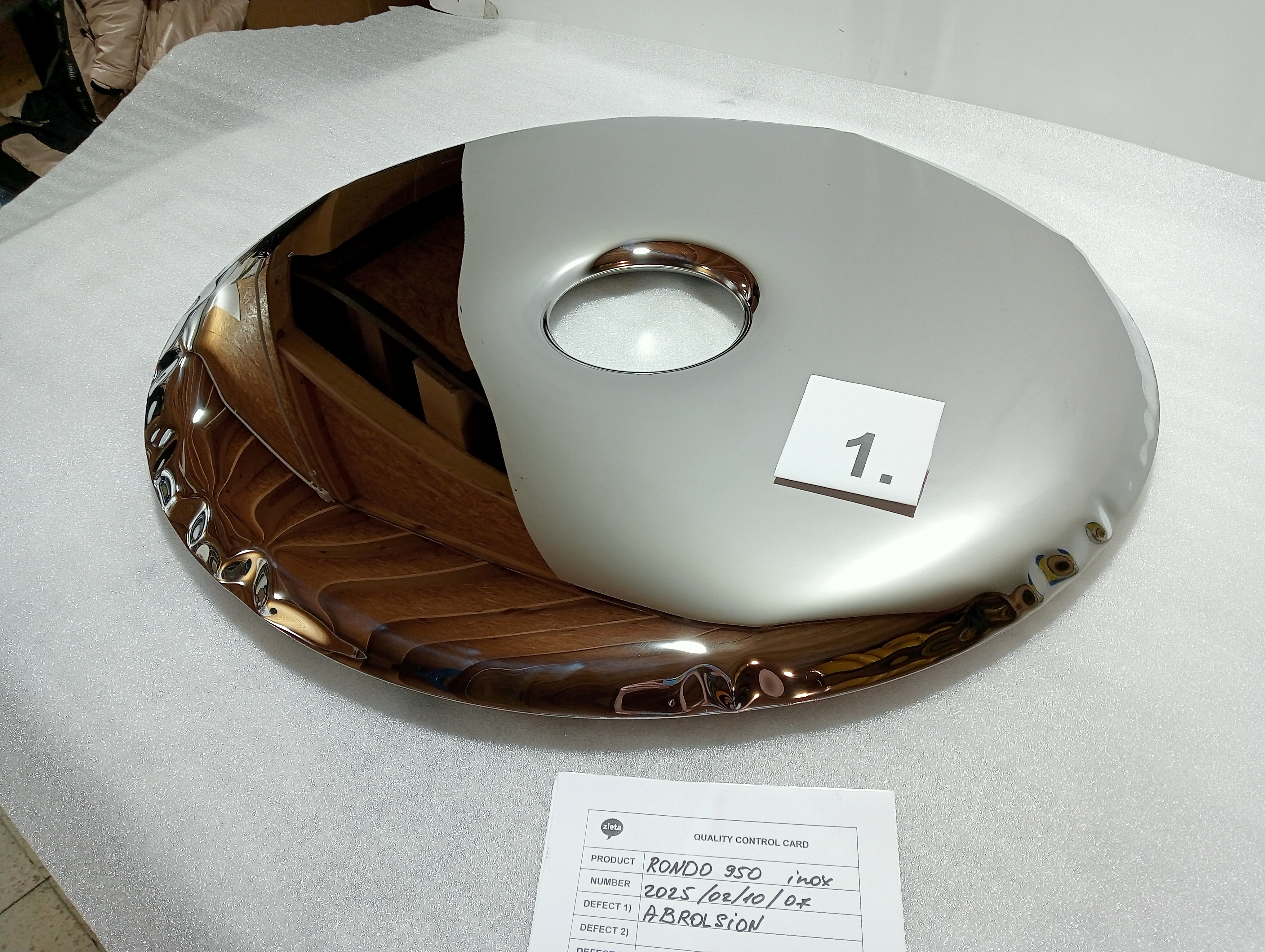 Rondo Spiegel 950 Edelstahl Inox Poliert Silber