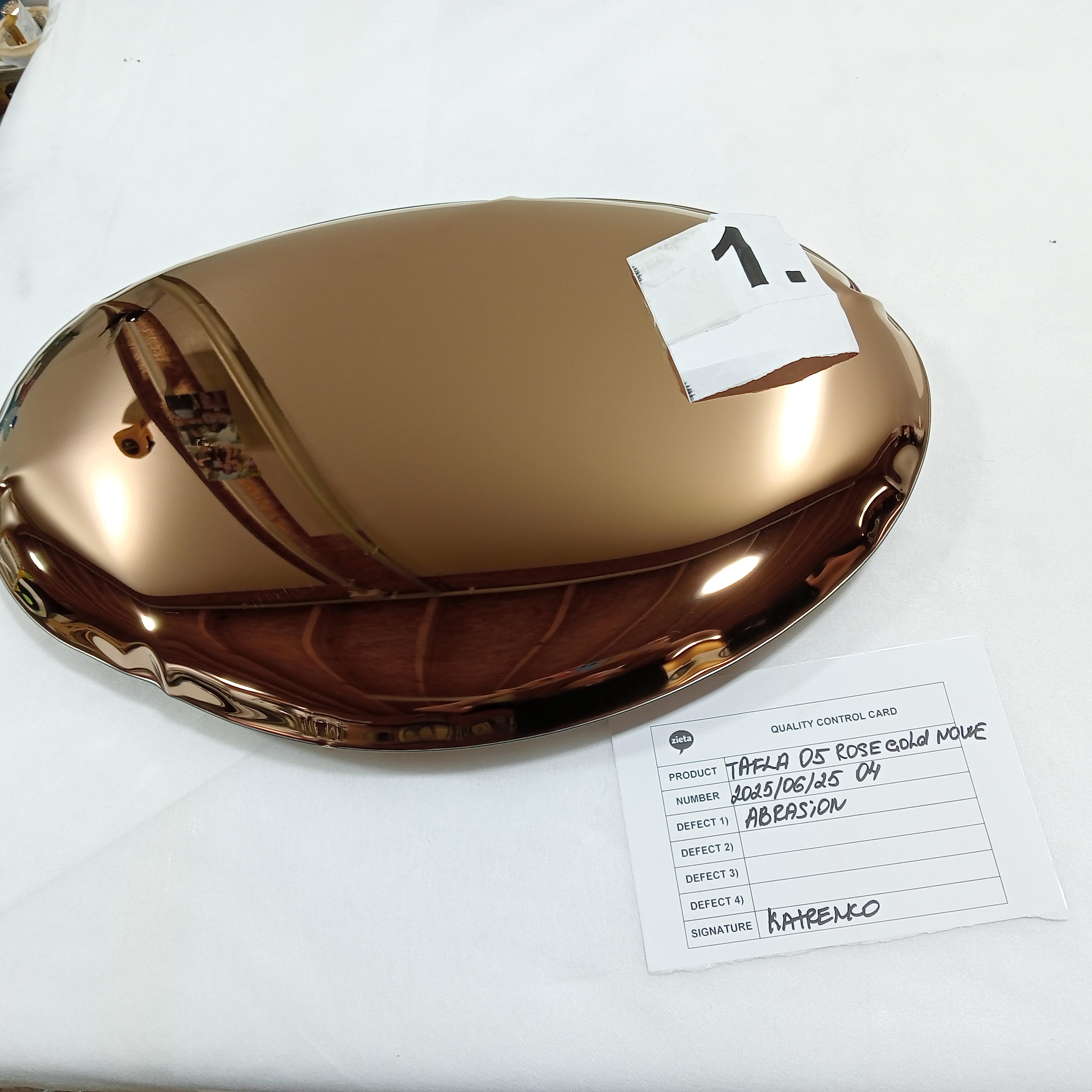 Table Mirror O5 Stainless Steel Copper Gold