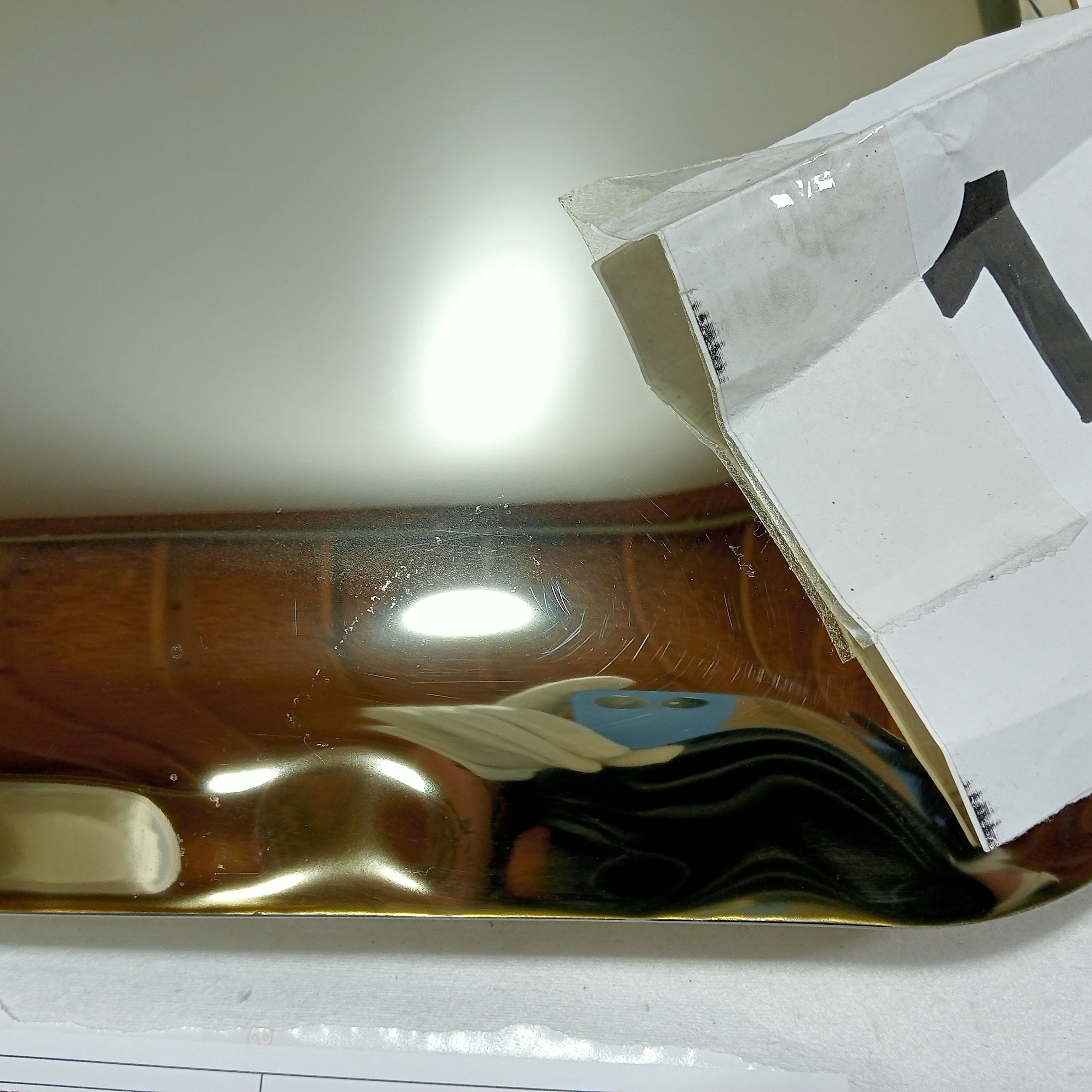 Table Mirror Q2 Stainless Steel Aurum Light Gold