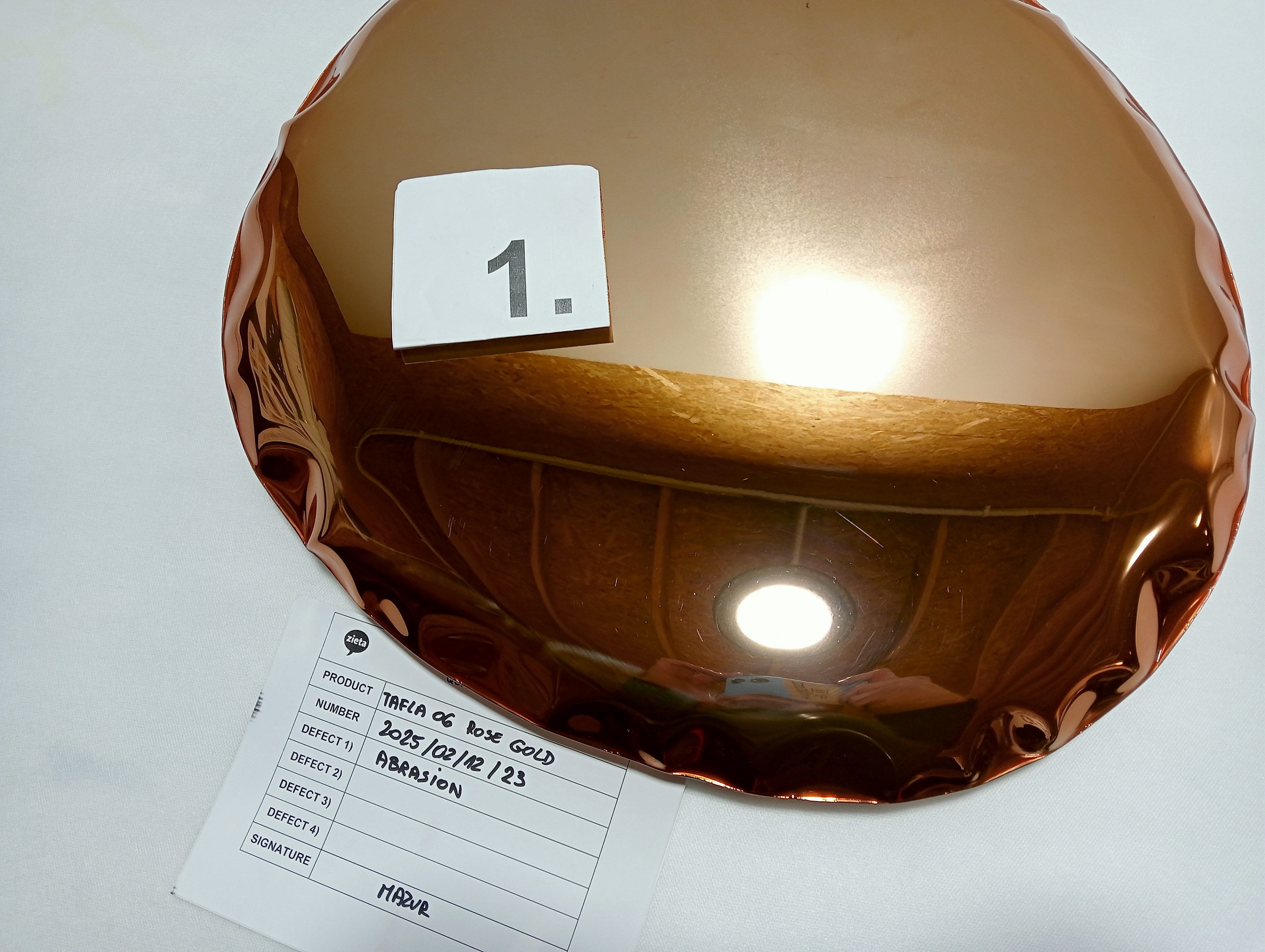 Table Mirror O6 Stainless Steel Rose Gold