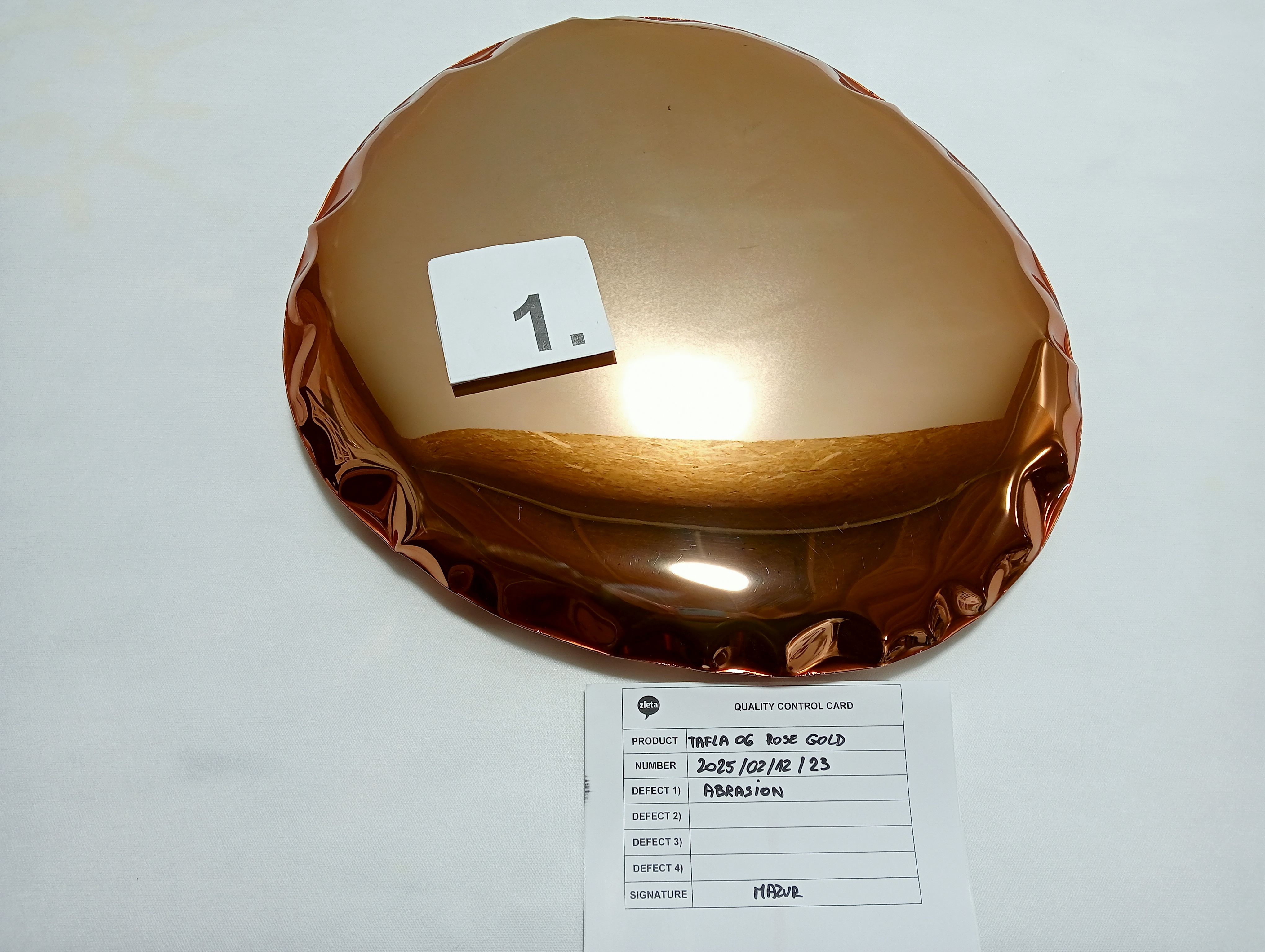 Table Mirror O6 Stainless Steel Rose Gold