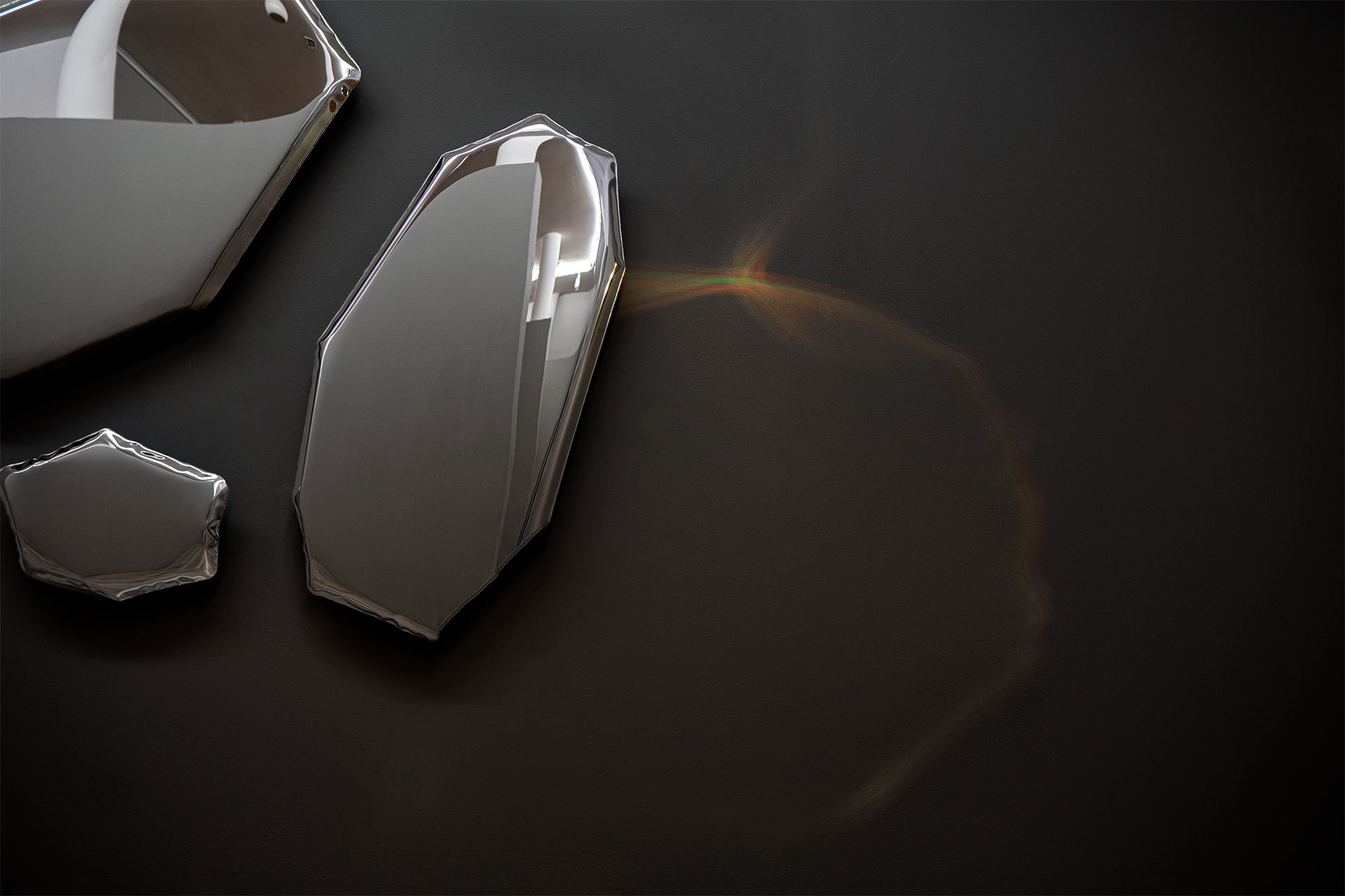 Table Mirror C3 Stainless Steel Inox Polished Silver
