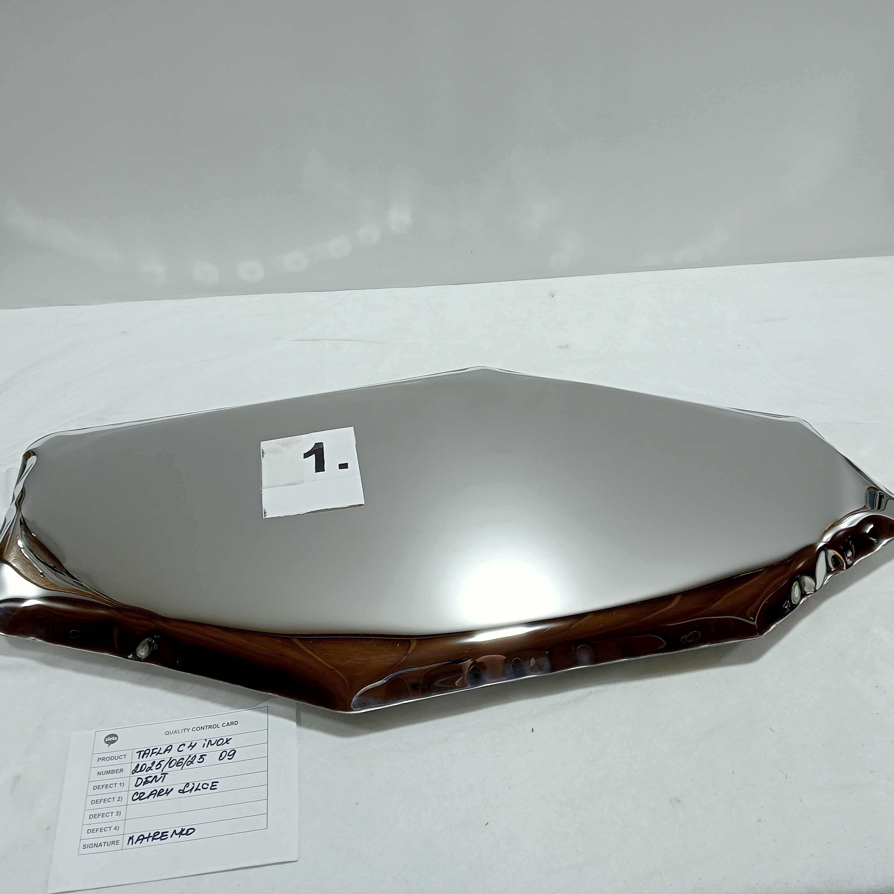 Table Mirror C4 Stainless Steel Inox Polished Silver