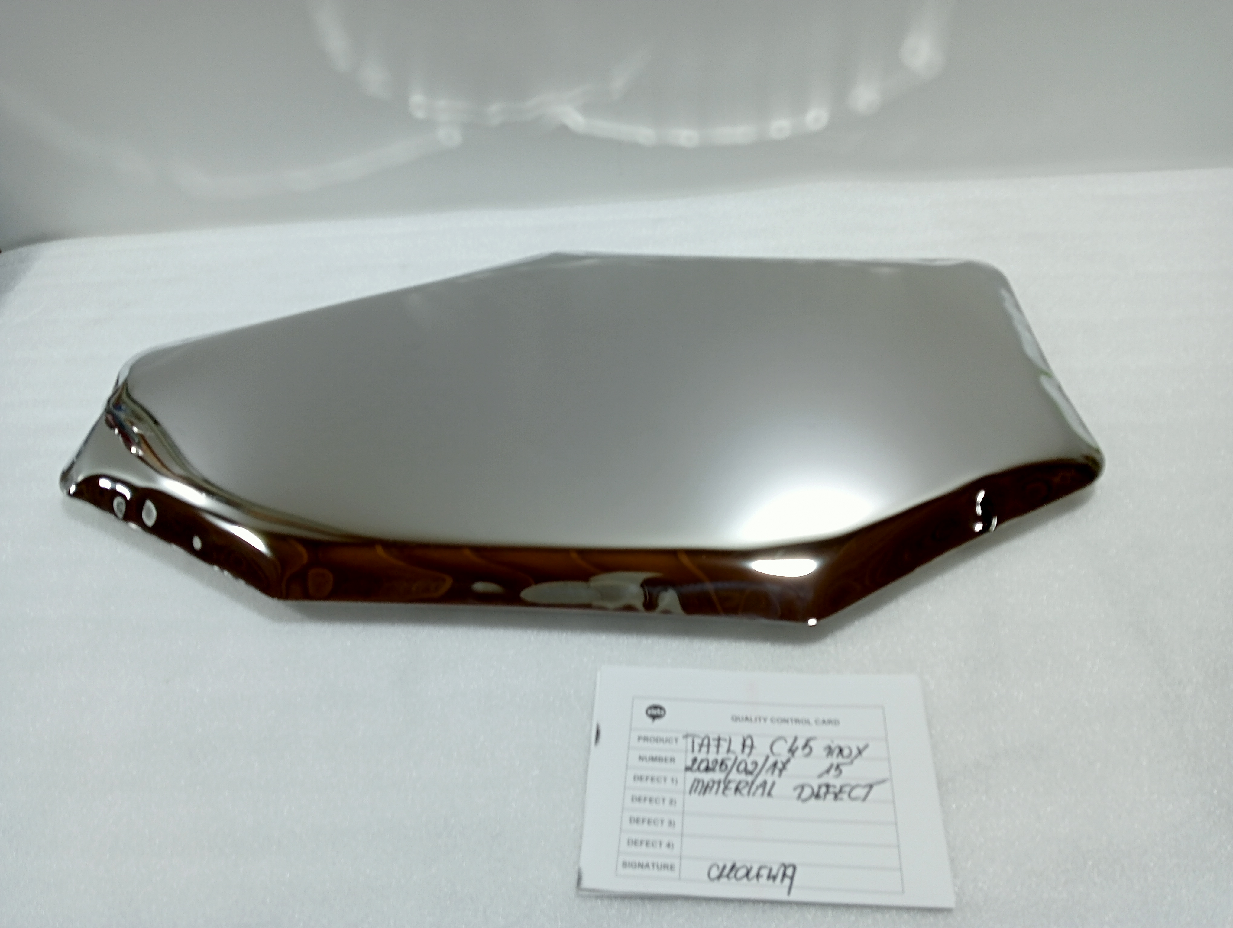 Table Mirror C4.5 Stainless Steel Inox Polished Silver