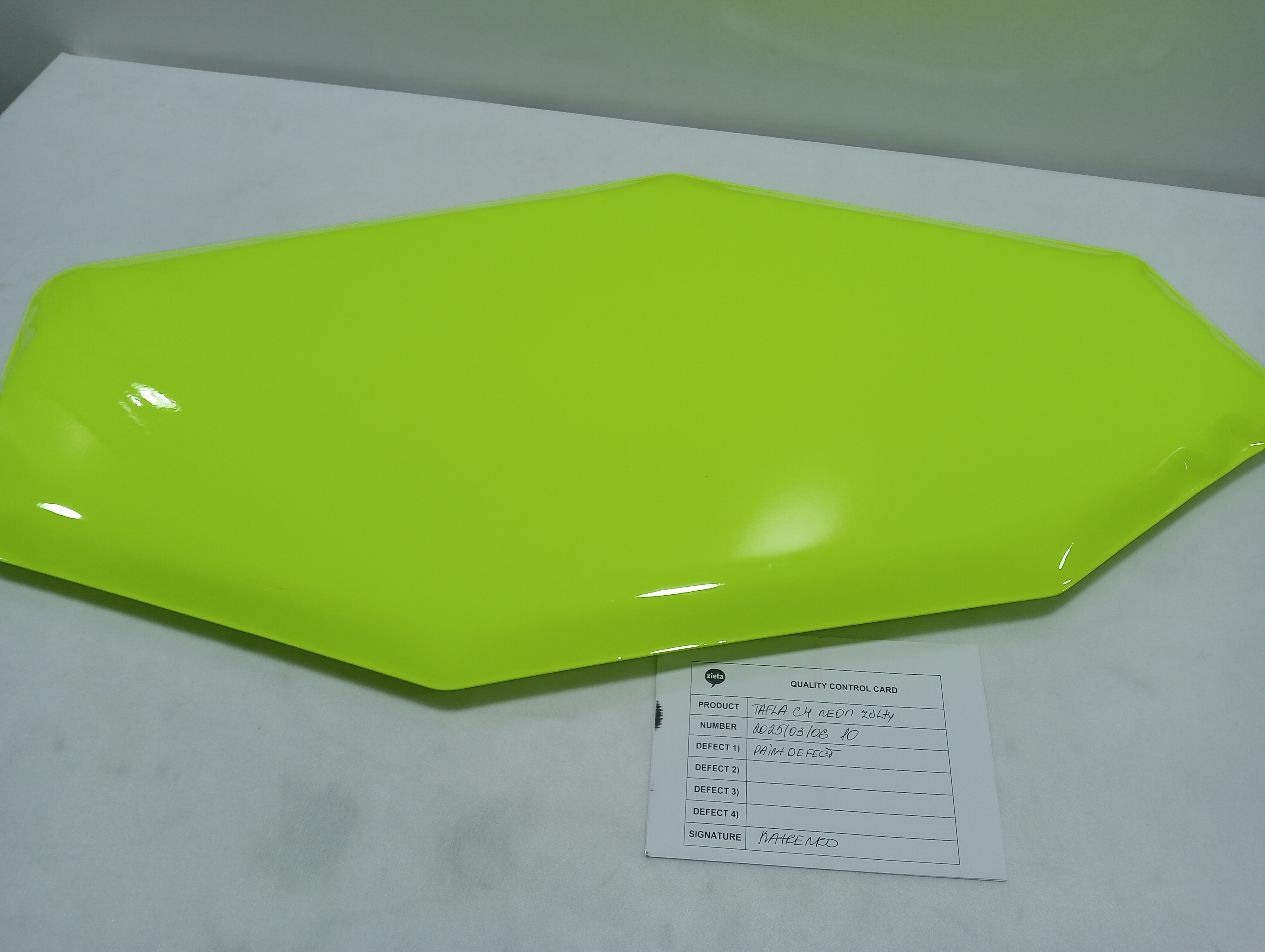 Table Mirror C4 Stainless Steel Yellow Neon