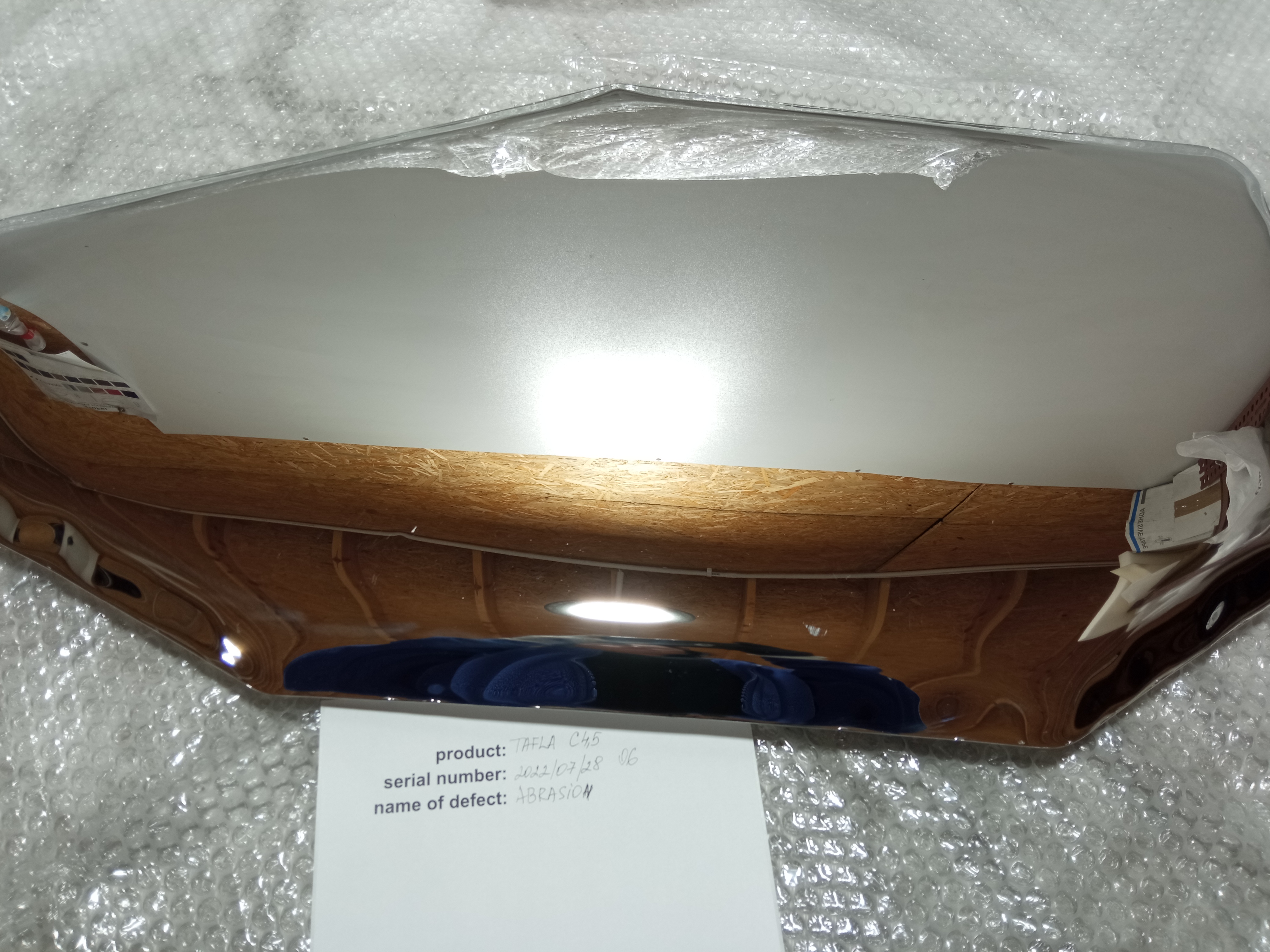Table Mirror C4.5 Stainless Steel Inox Polished Silver