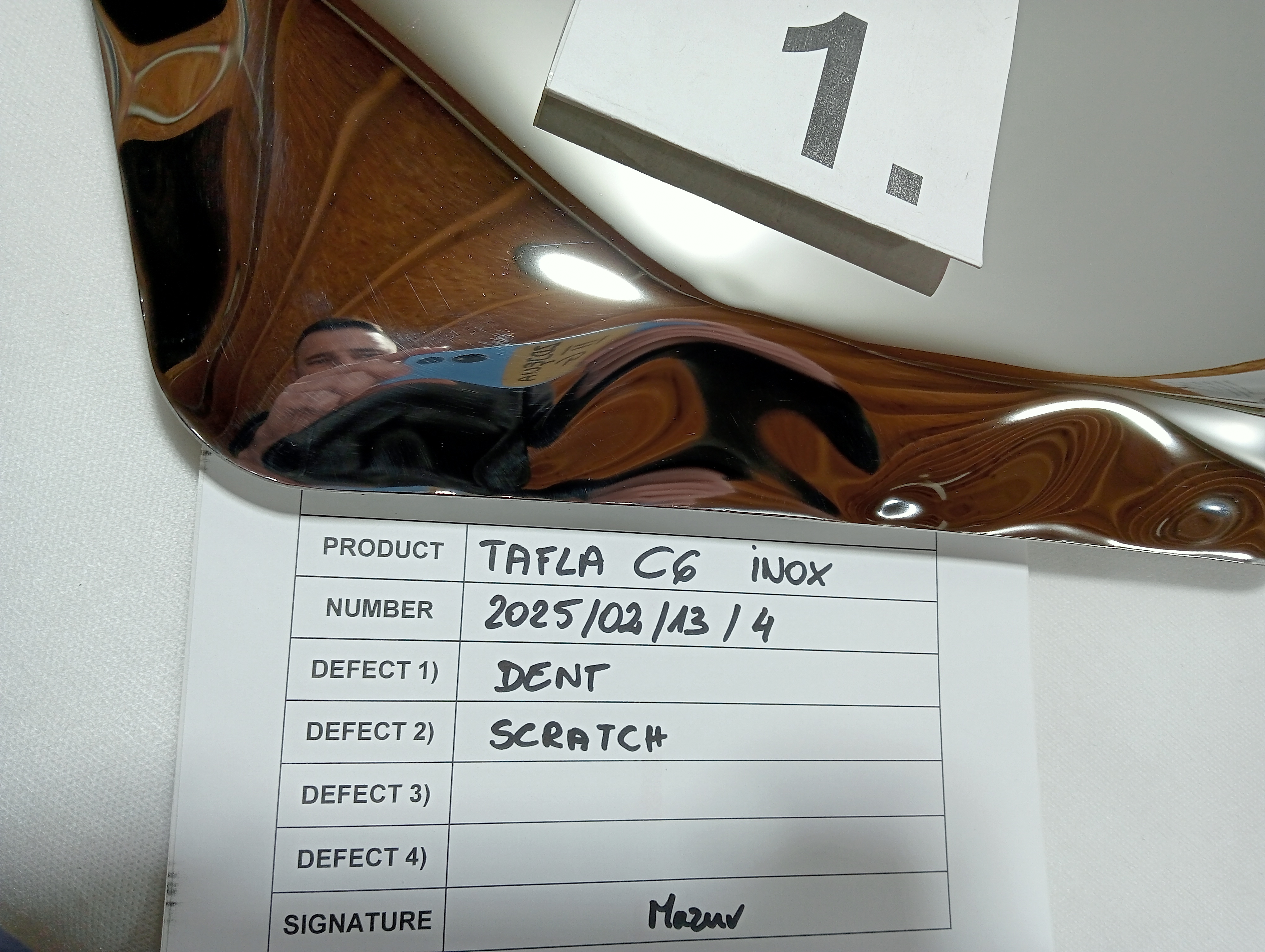 Table Mirror C6 Stainless Steel Inox Polished Silver