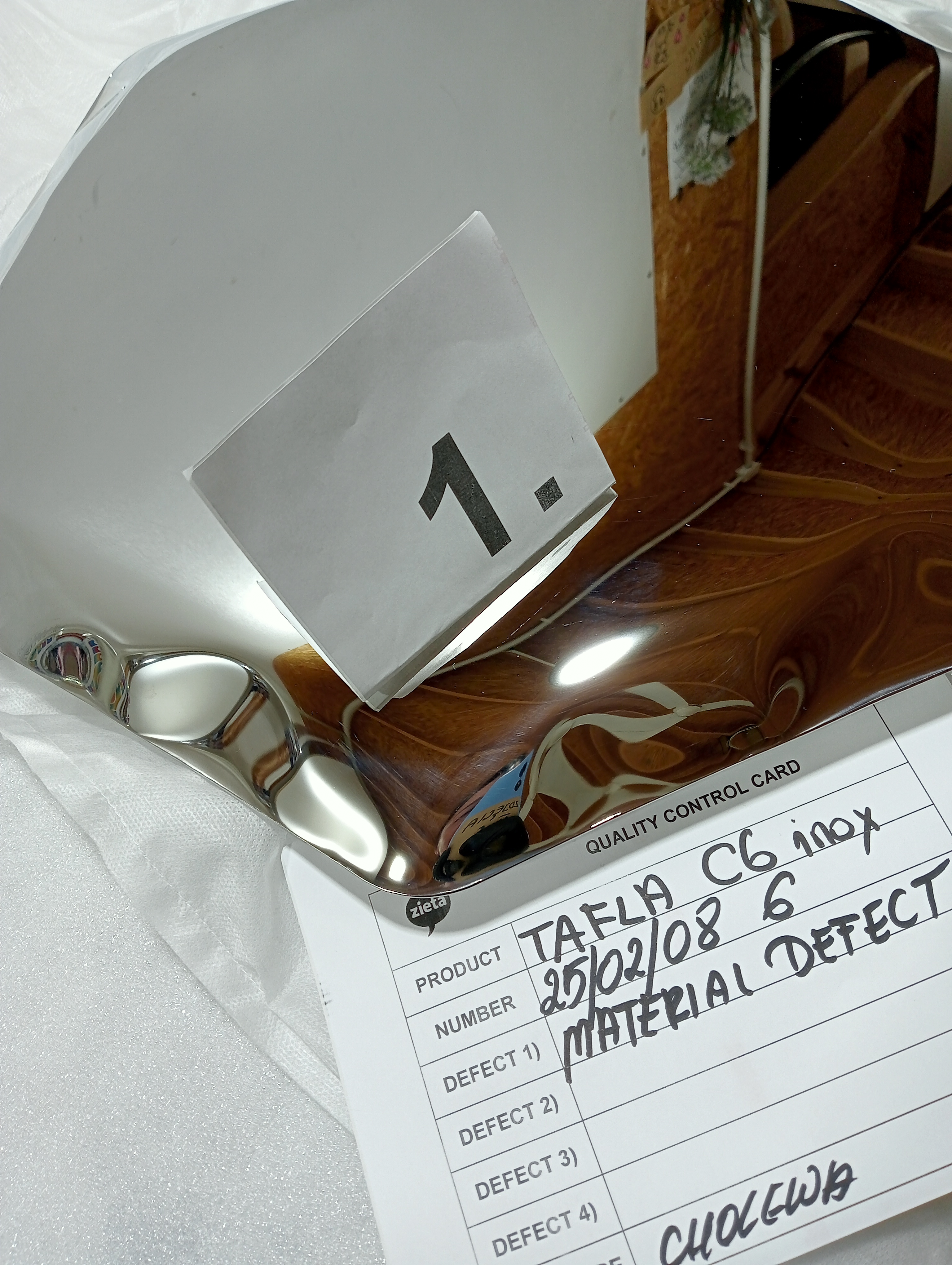 Table Mirror C6 Stainless Steel Inox Polished Silver