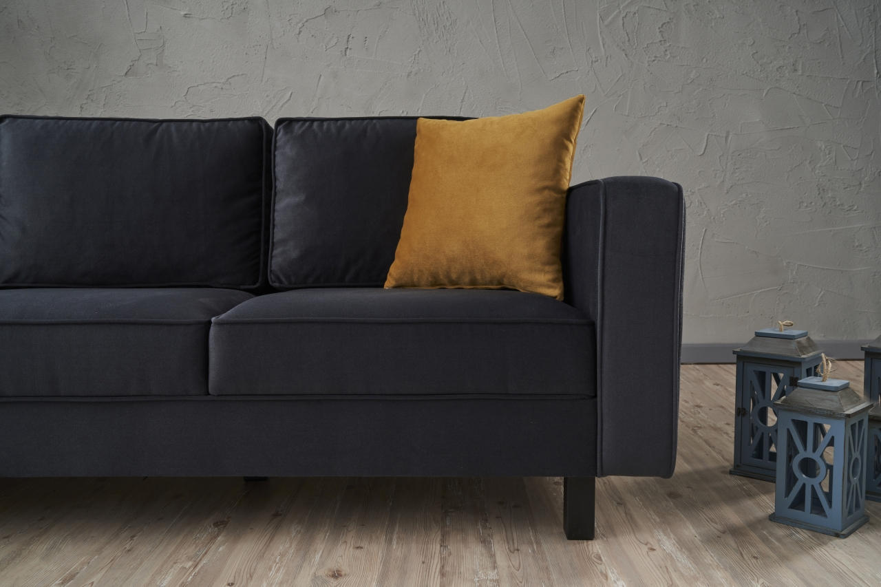Kale Sofa 3-seater velvet anthracite