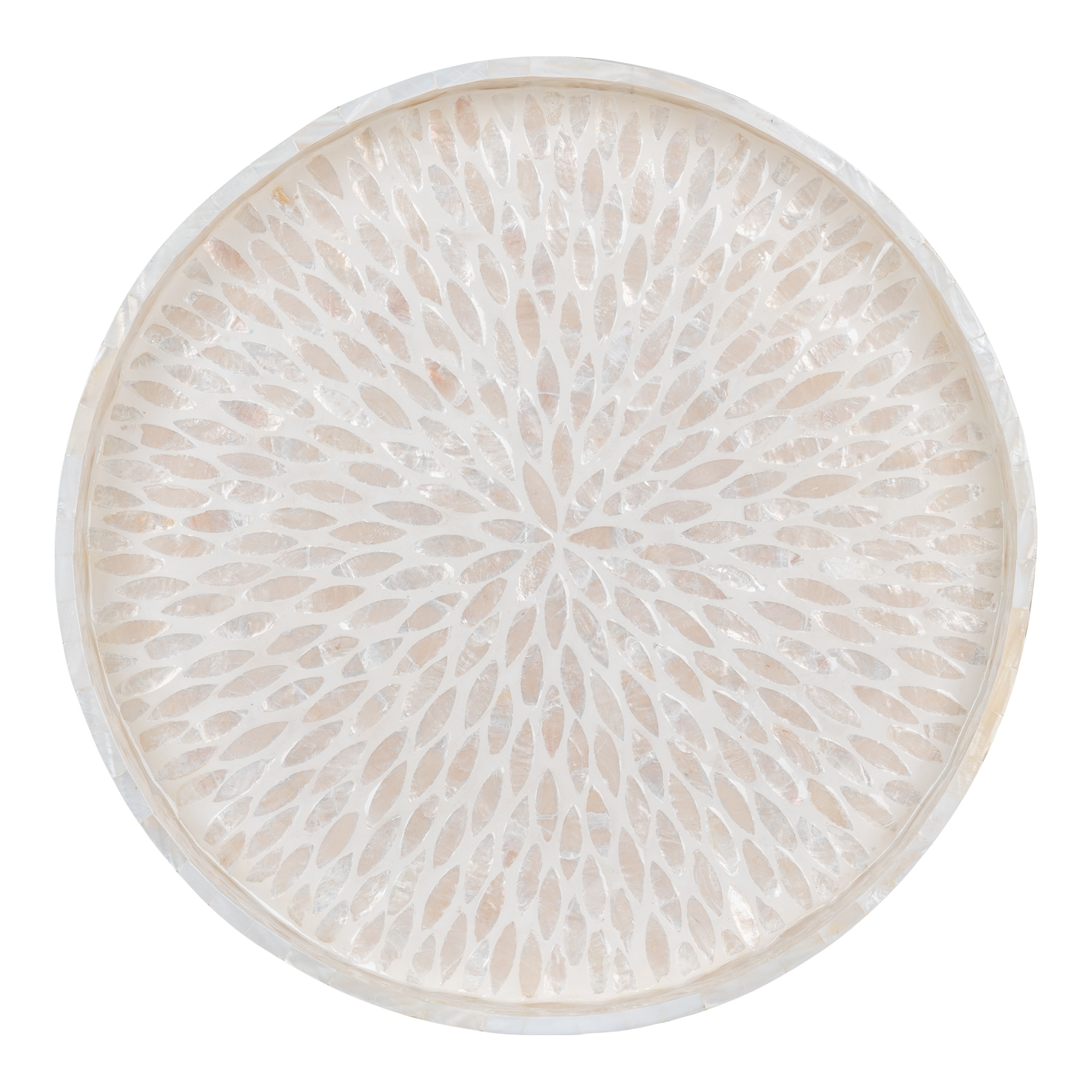 Tray Tray Bamboo Beige Ø 40cm