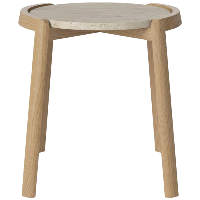Bolia Mix Side Table Ø46cm Travertine Beige