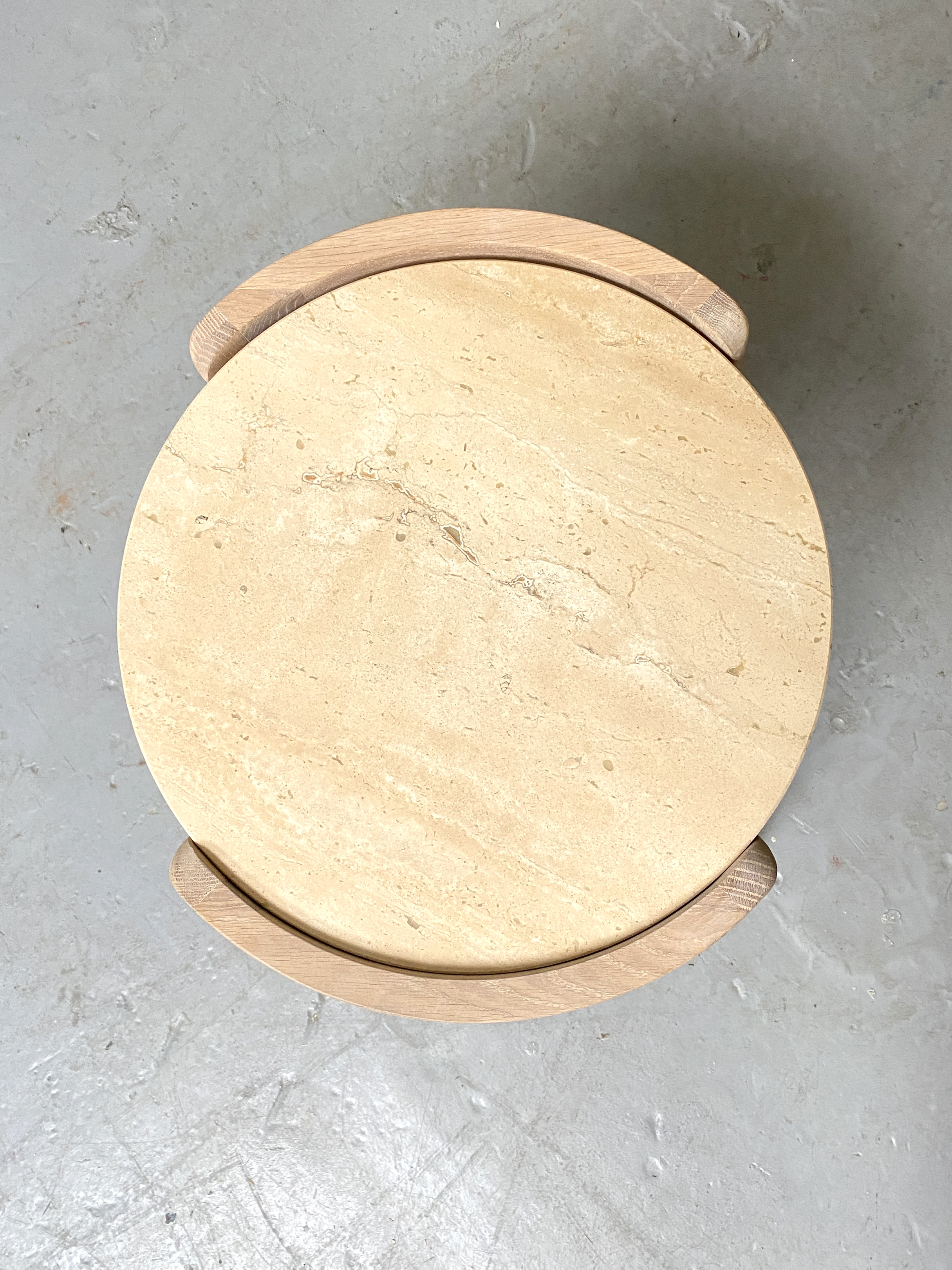 Bolia Mix Side Table Ø46cm Travertine Beige
