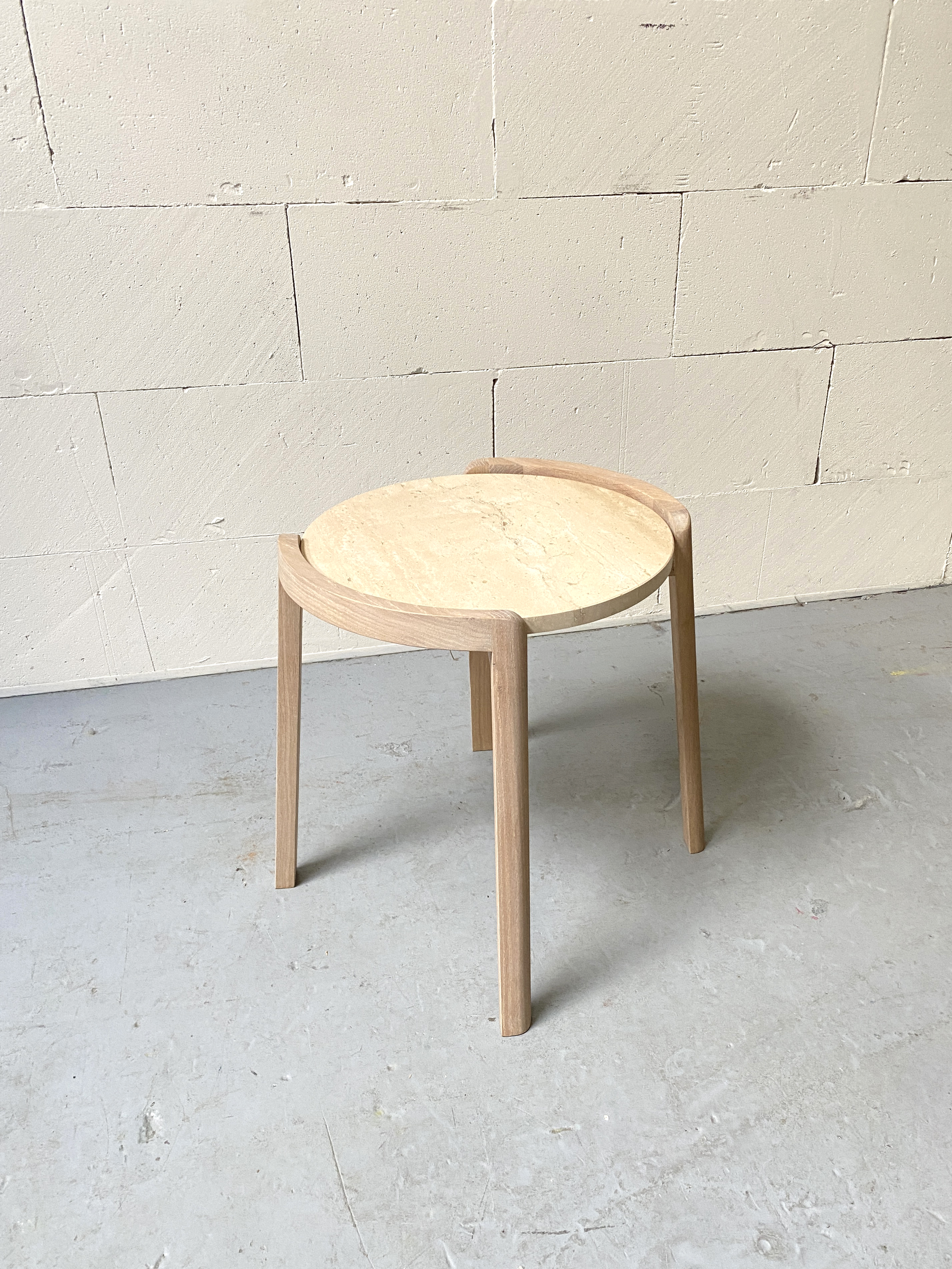 Bolia Mix Side Table Ø46cm Travertine Beige