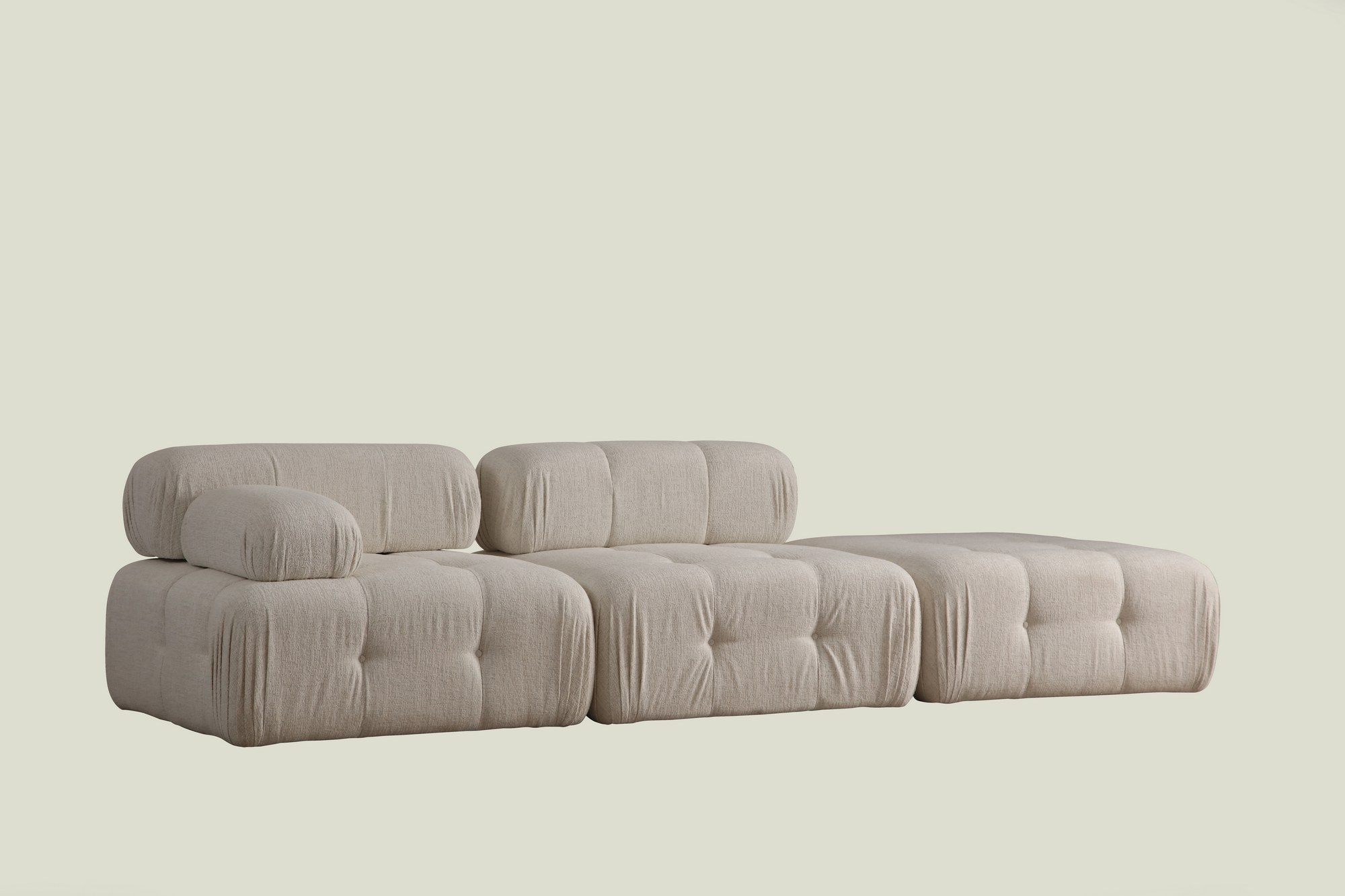 Doblo Modulares Sofa 3-Sitzer Cream Bouclé