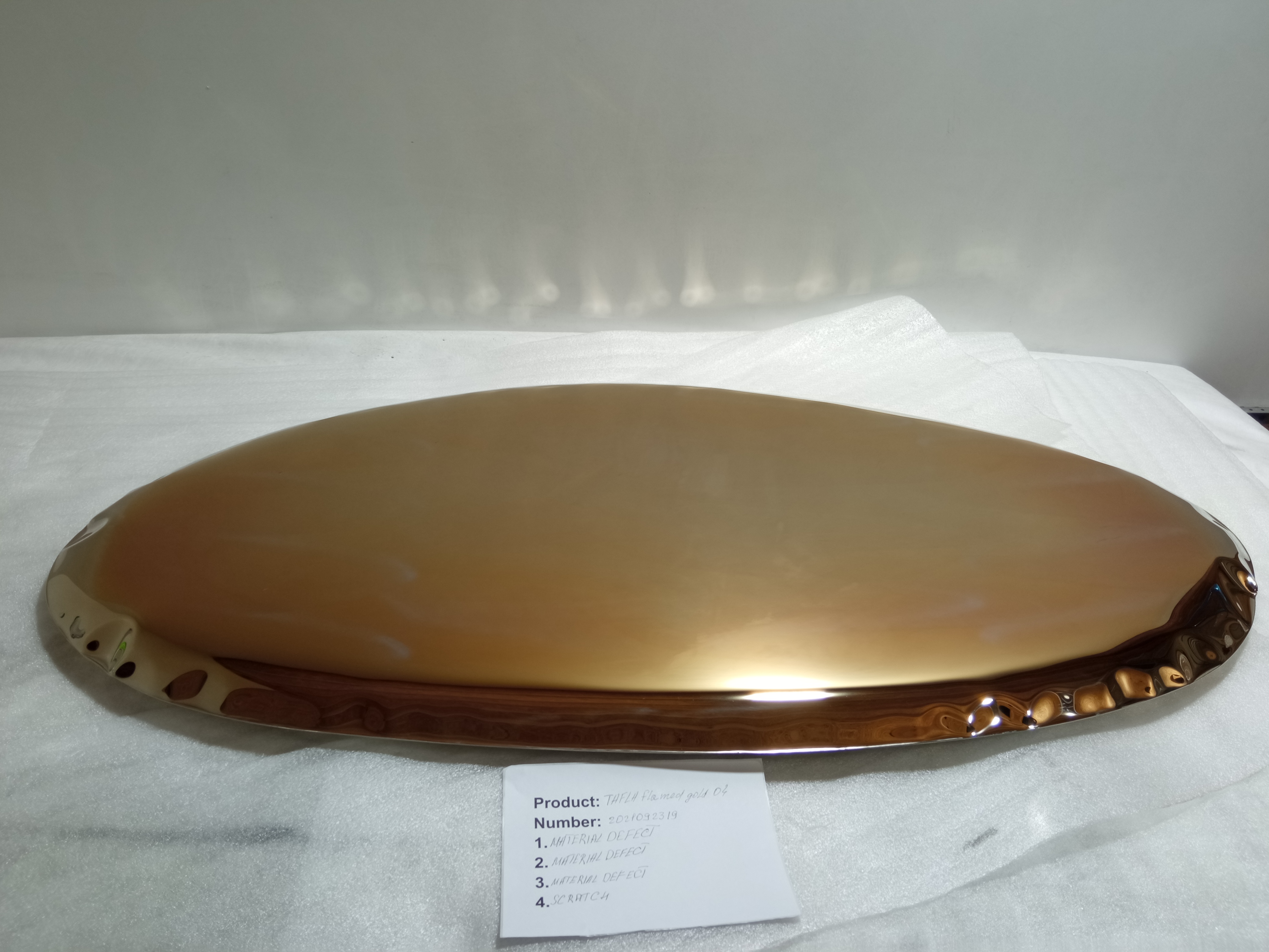 Table Mirror O4 Stainless Steel Flaming Gold