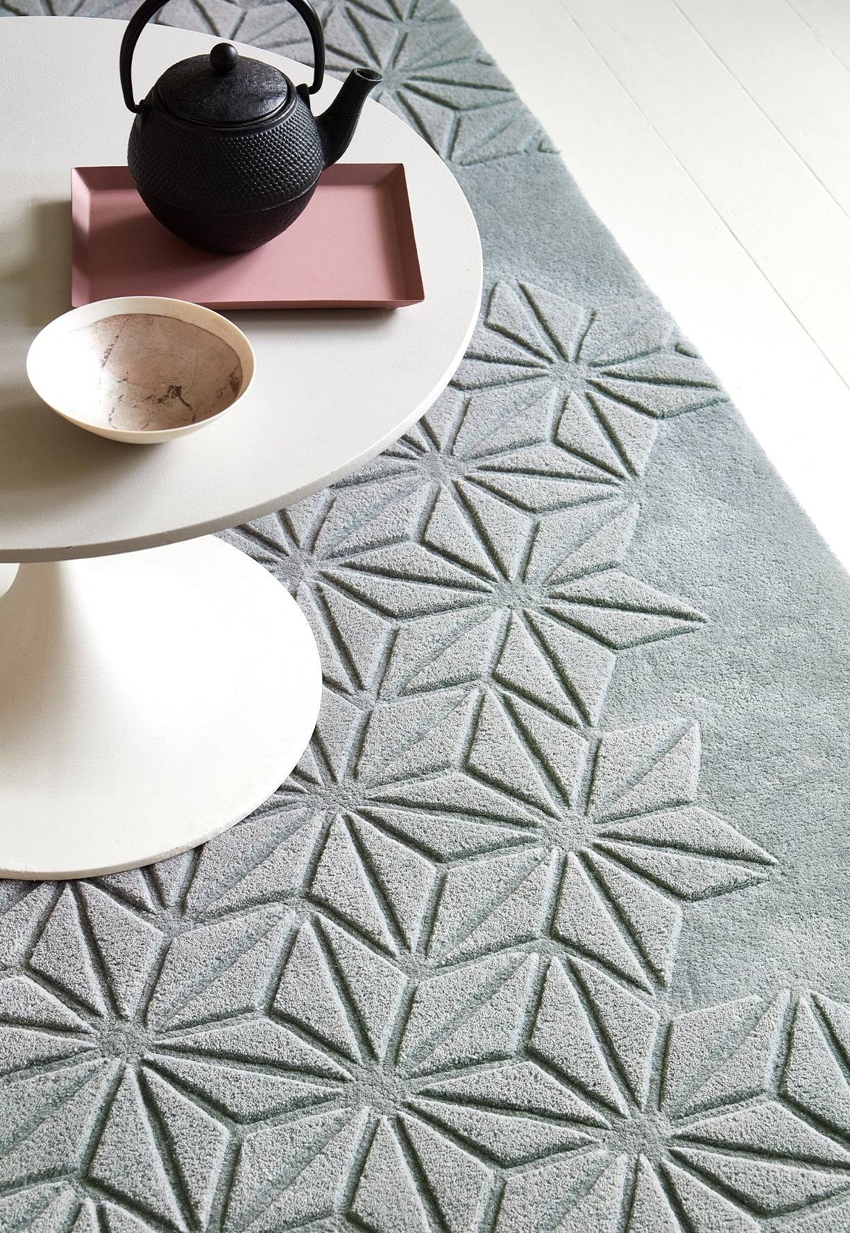 Starburst Carpet Wool Silver 200x290cm