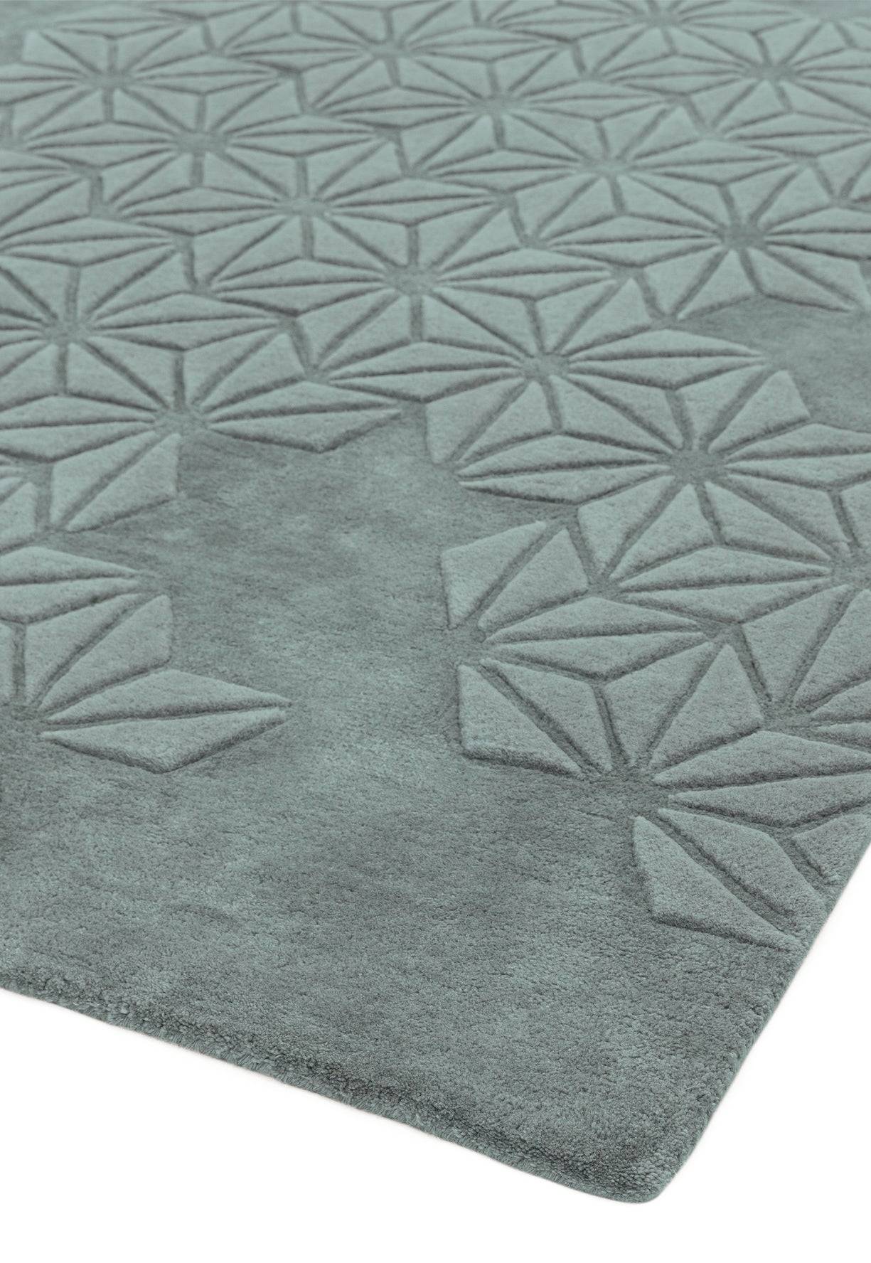 Starburst Teppich Wolle Silber 160x230cm